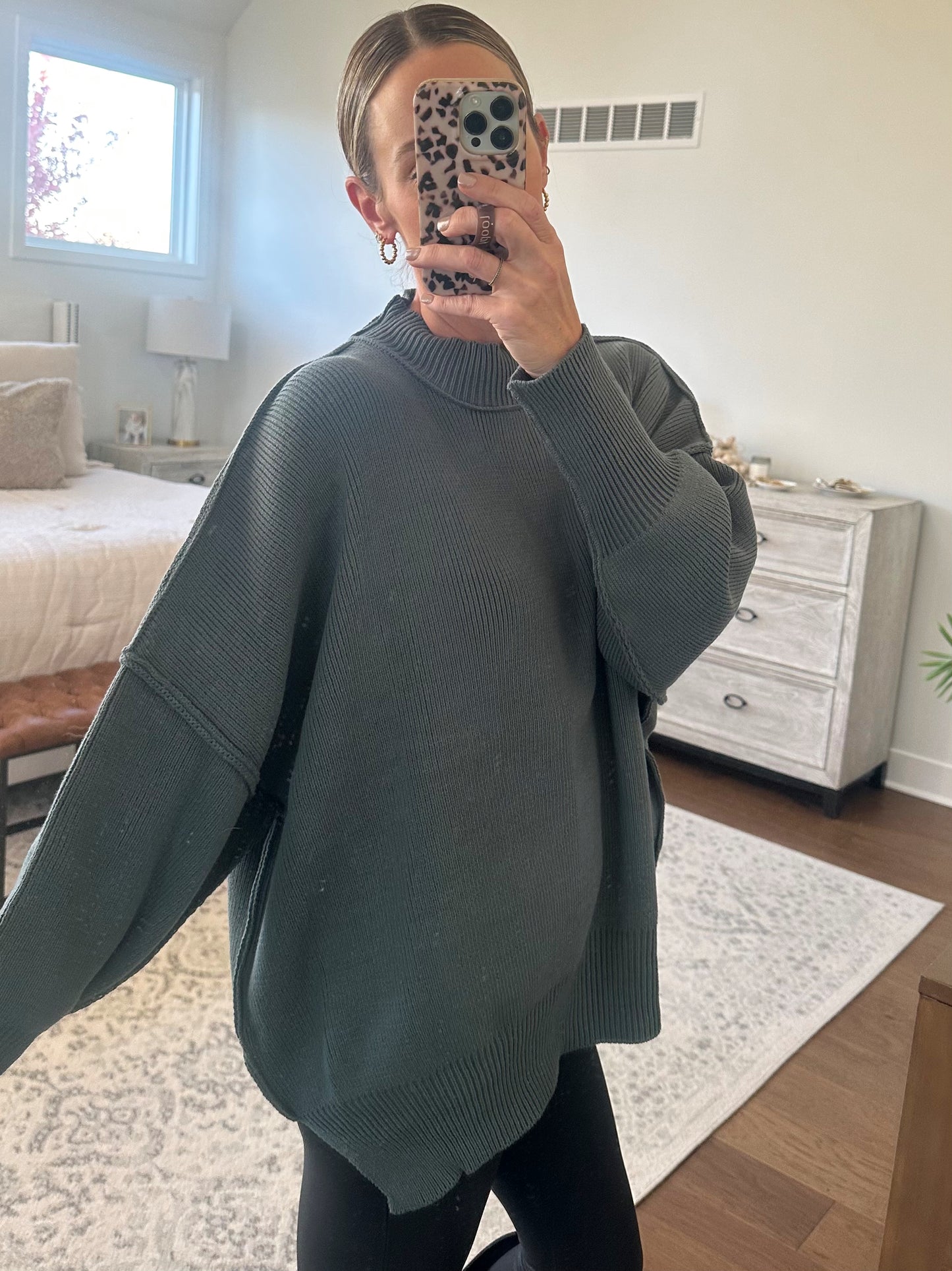 Oversized Sweater- Jade