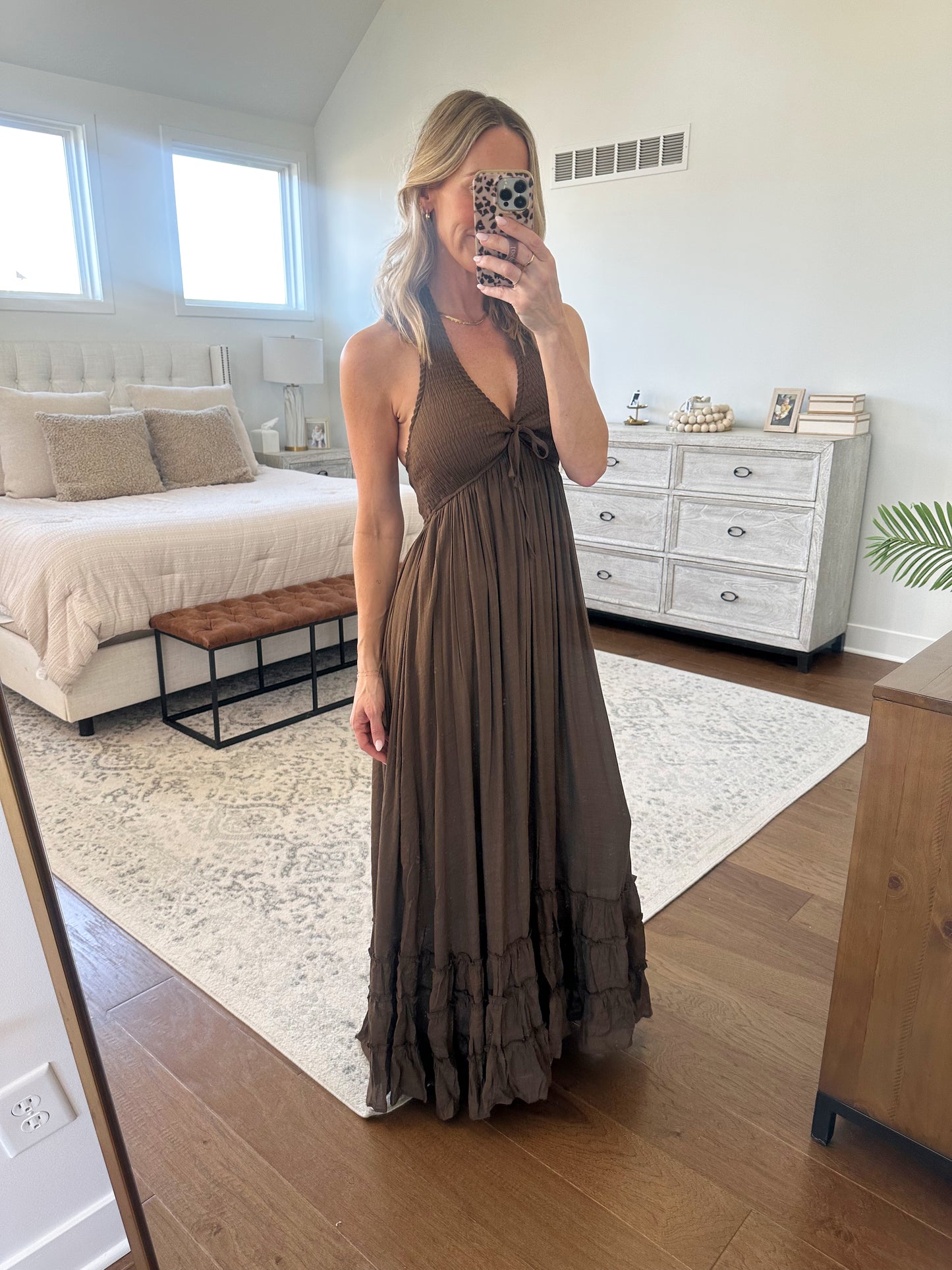 Chocolate Halter Maxi