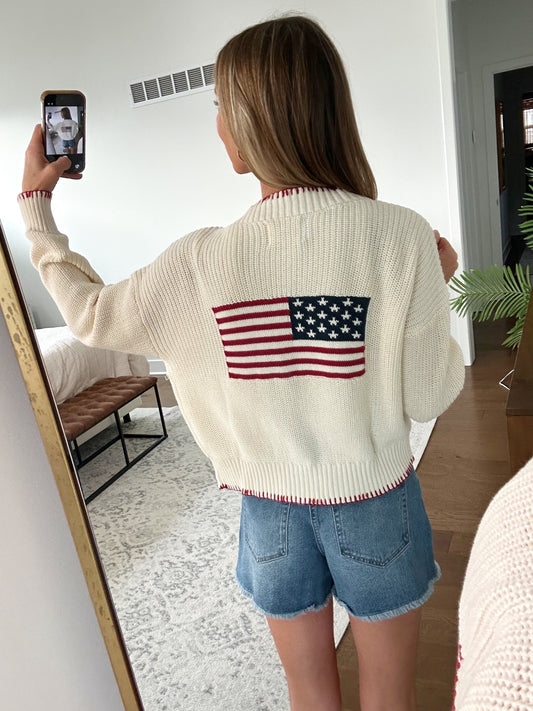 American Flag Cardigan
