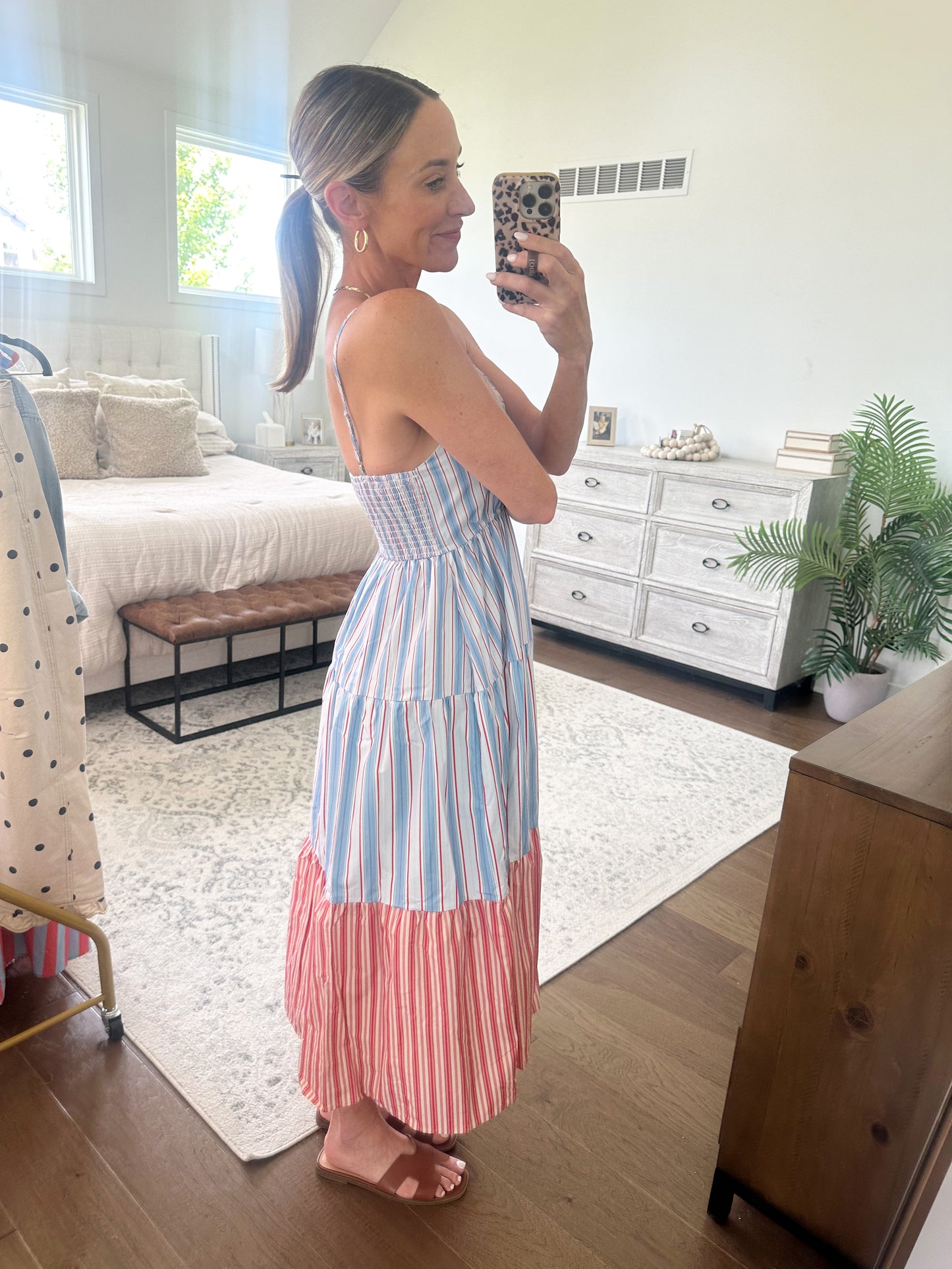 Red/White/Blue Fit and Flare Dress