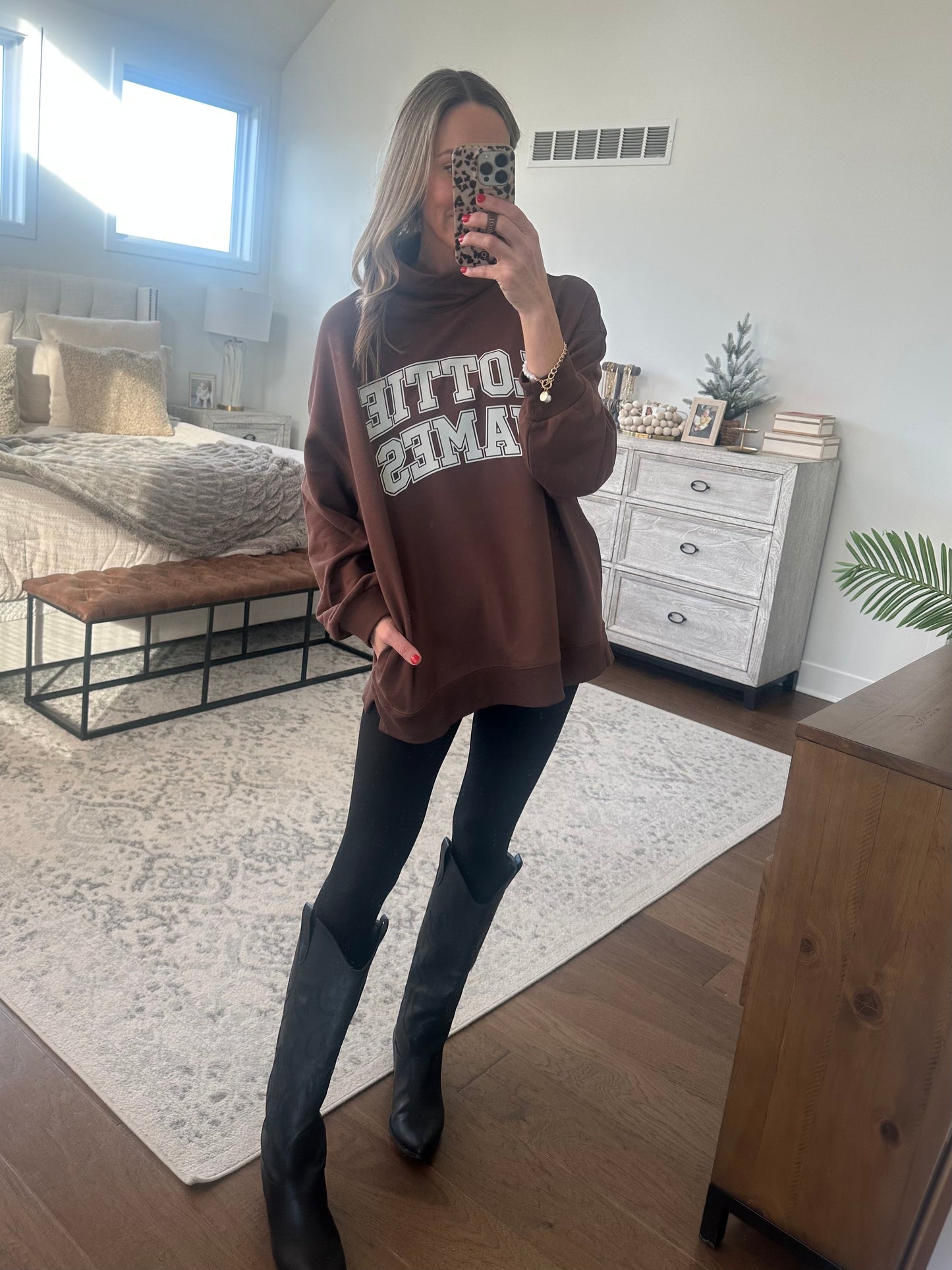 Lottie James Mock Neck Sweatshirt
