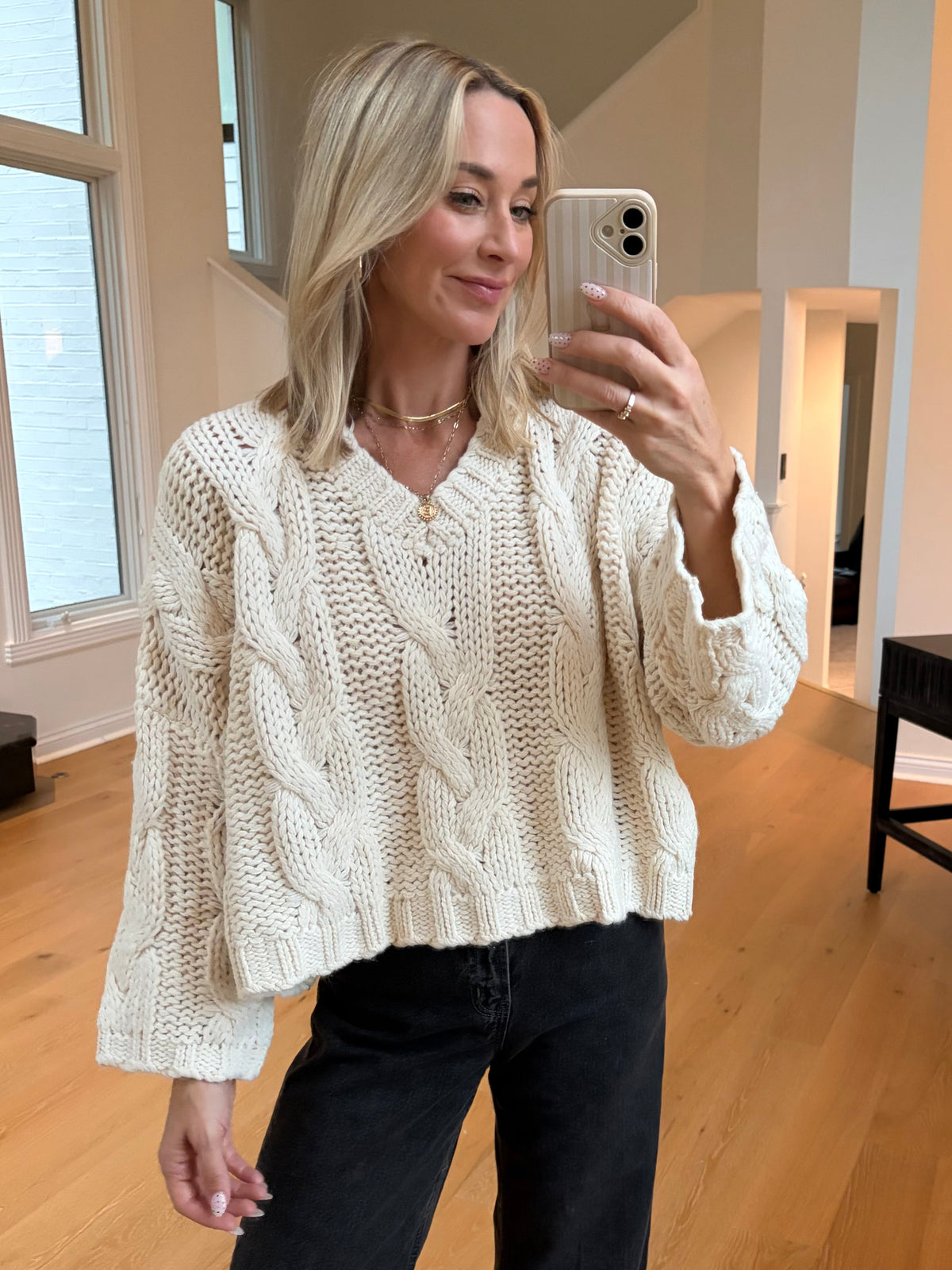 Loose Knit Sweater- Ivory