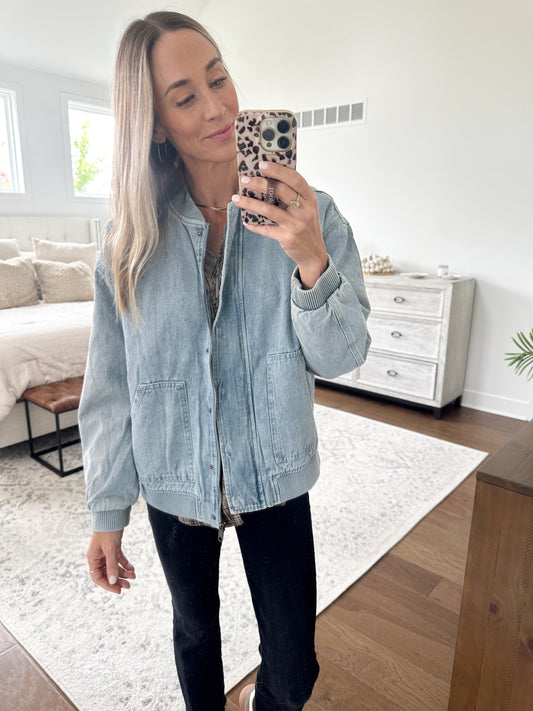 Denim Bomber Jacket