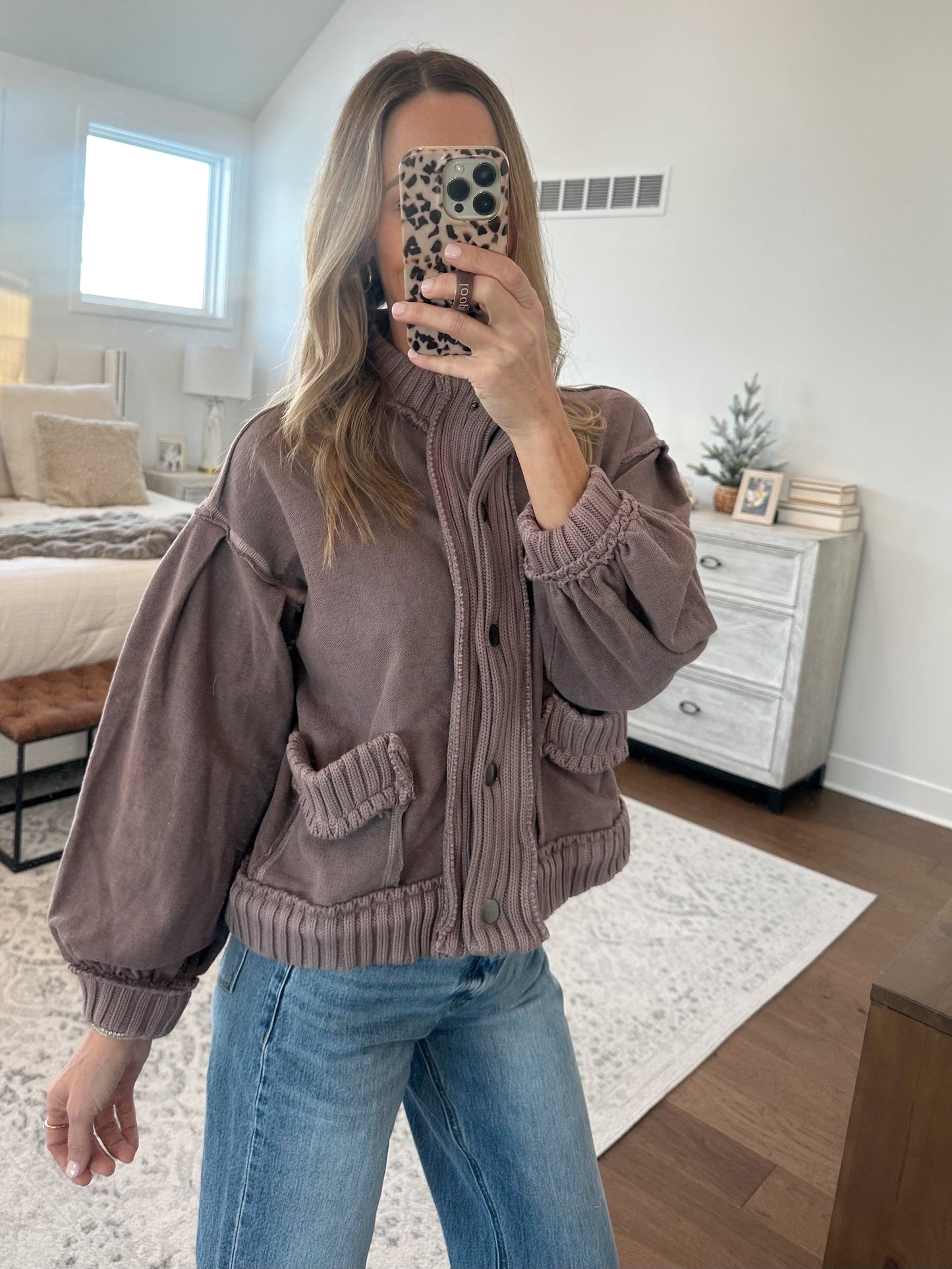Cardi Jacket- Mocha