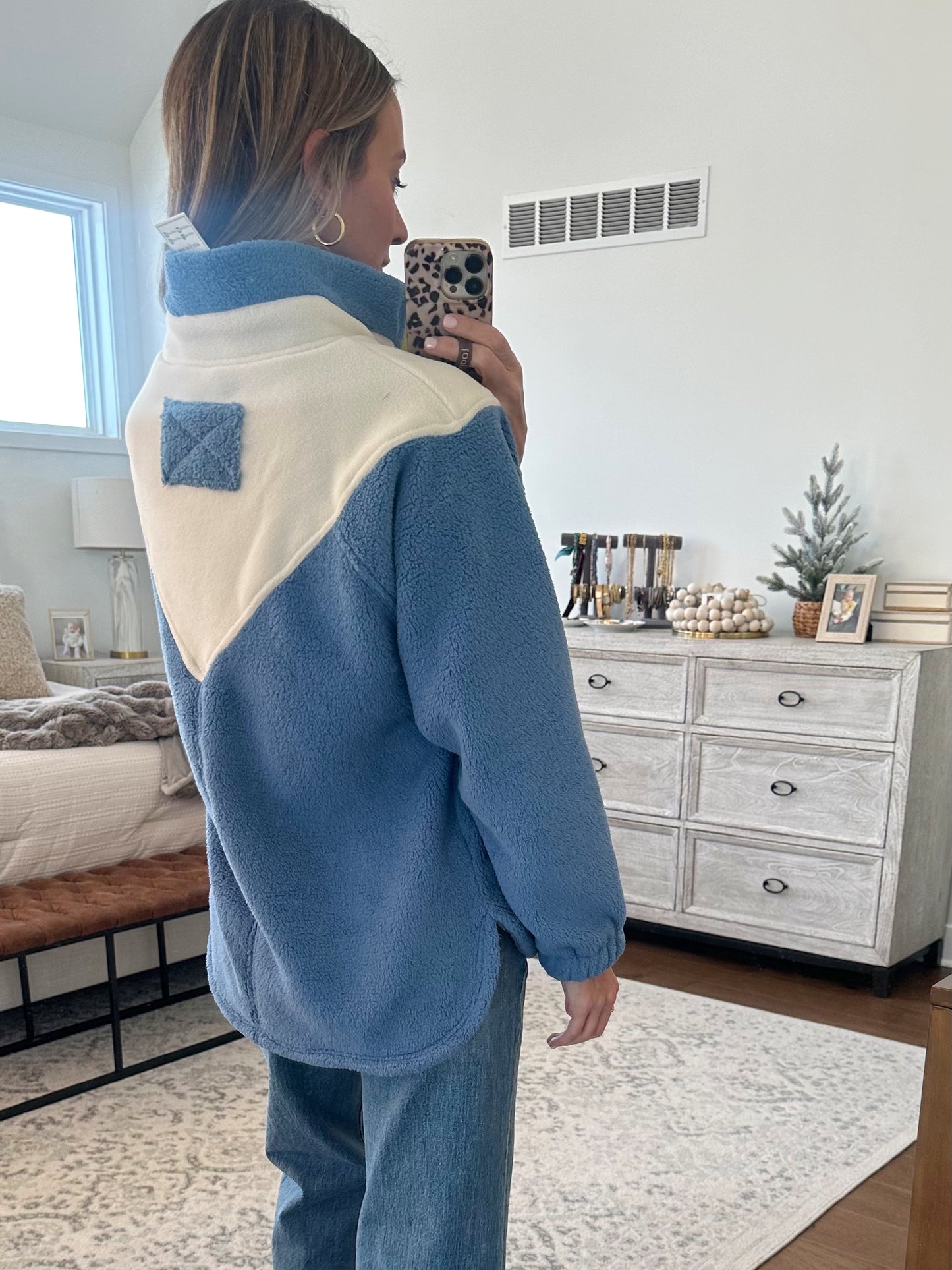 Two Tone Fleece- Blue