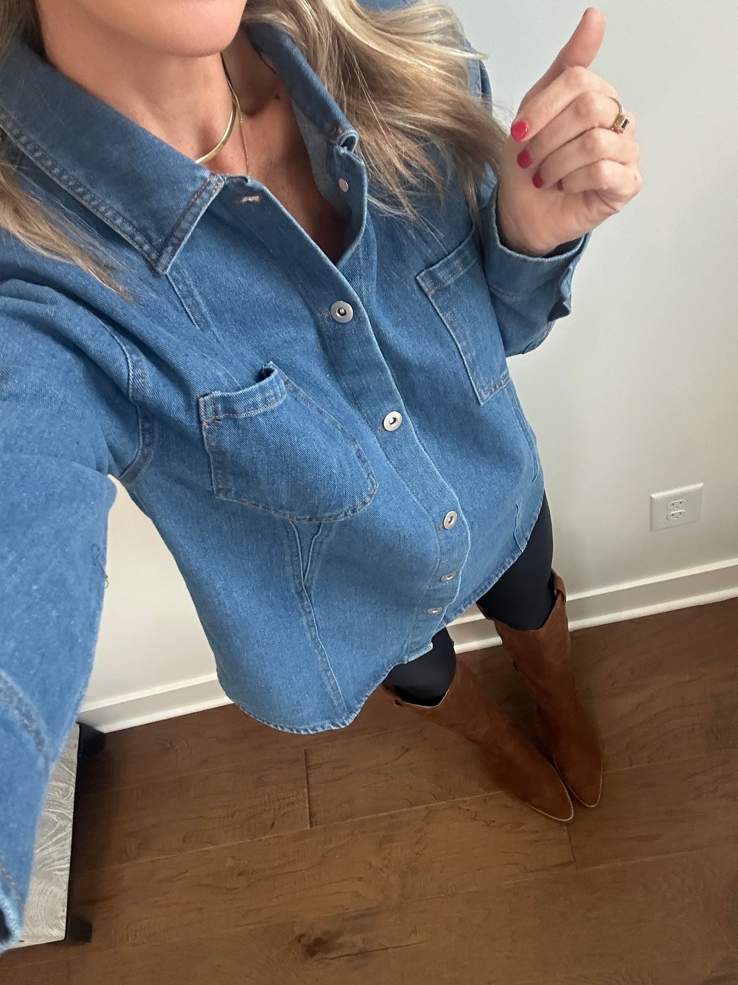 Dark Denim Button Down