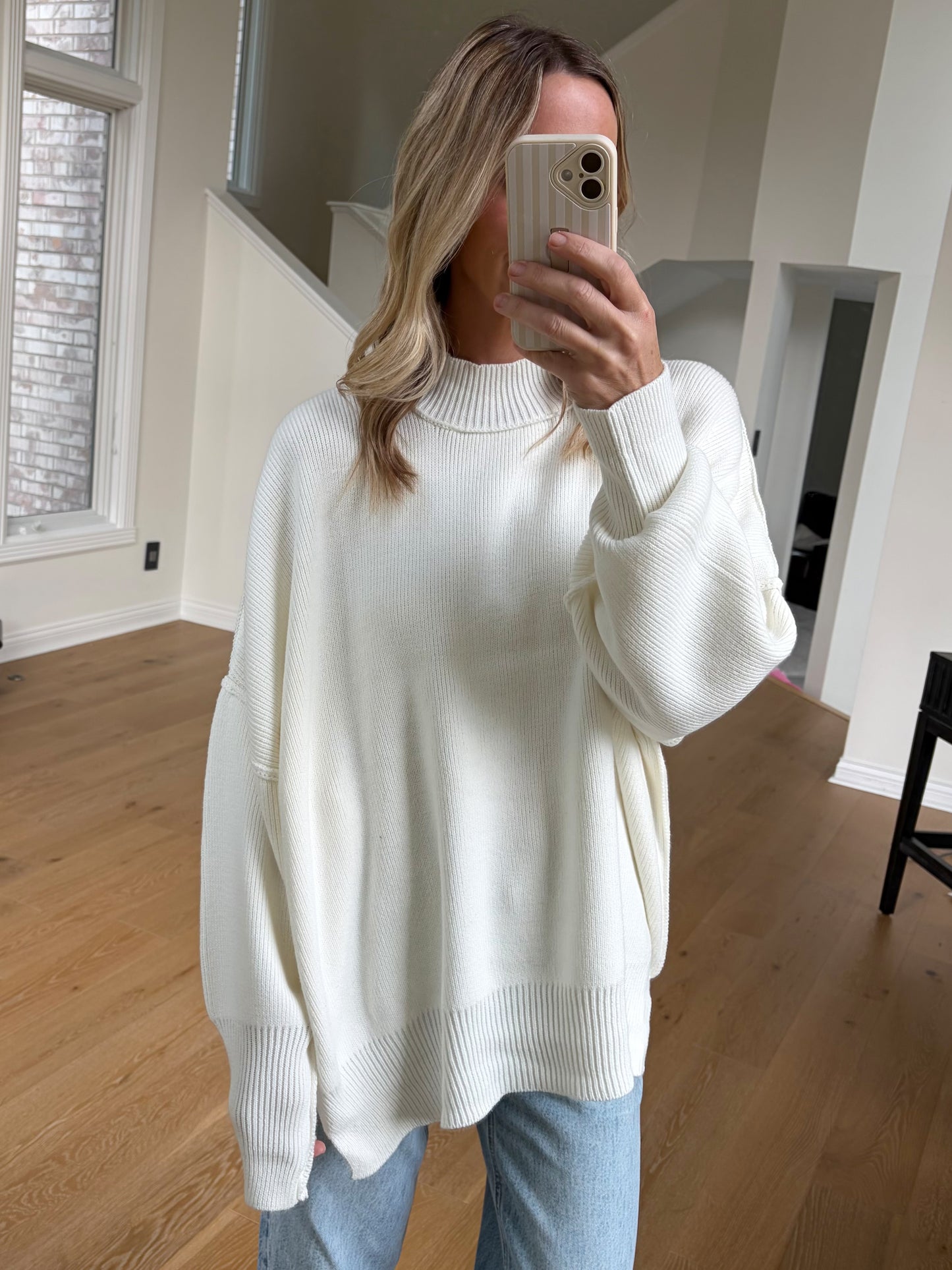 Oversized Sweater-Ivory