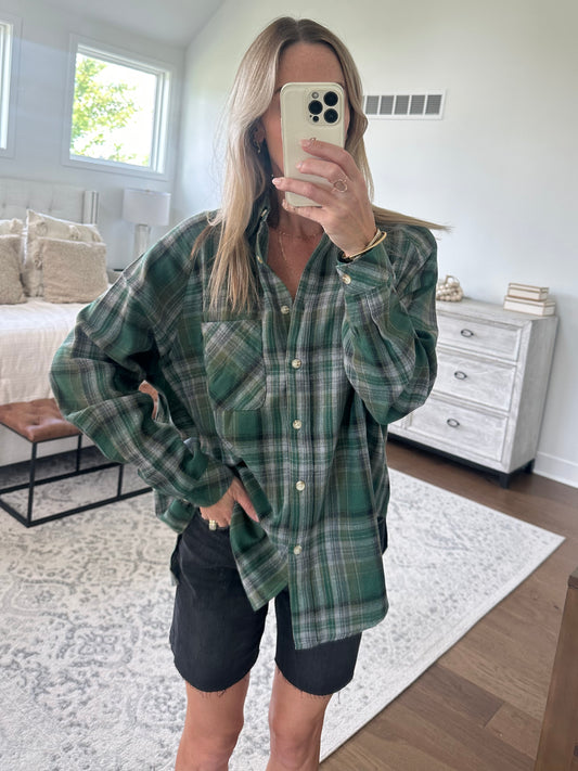 Green Plaid Flannel