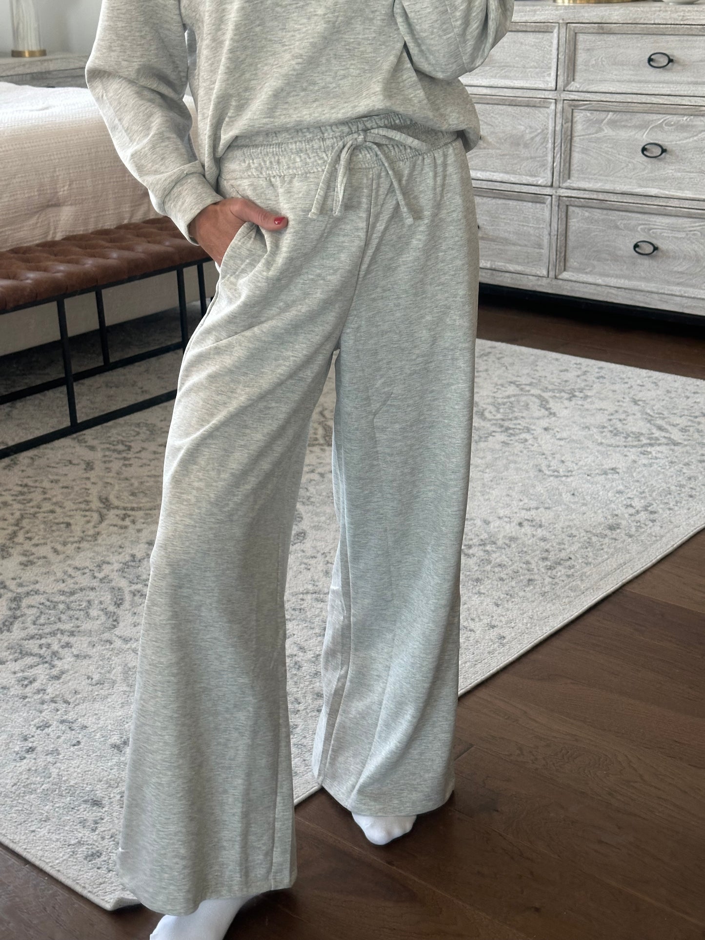 Crewneck Set- Heather Grey