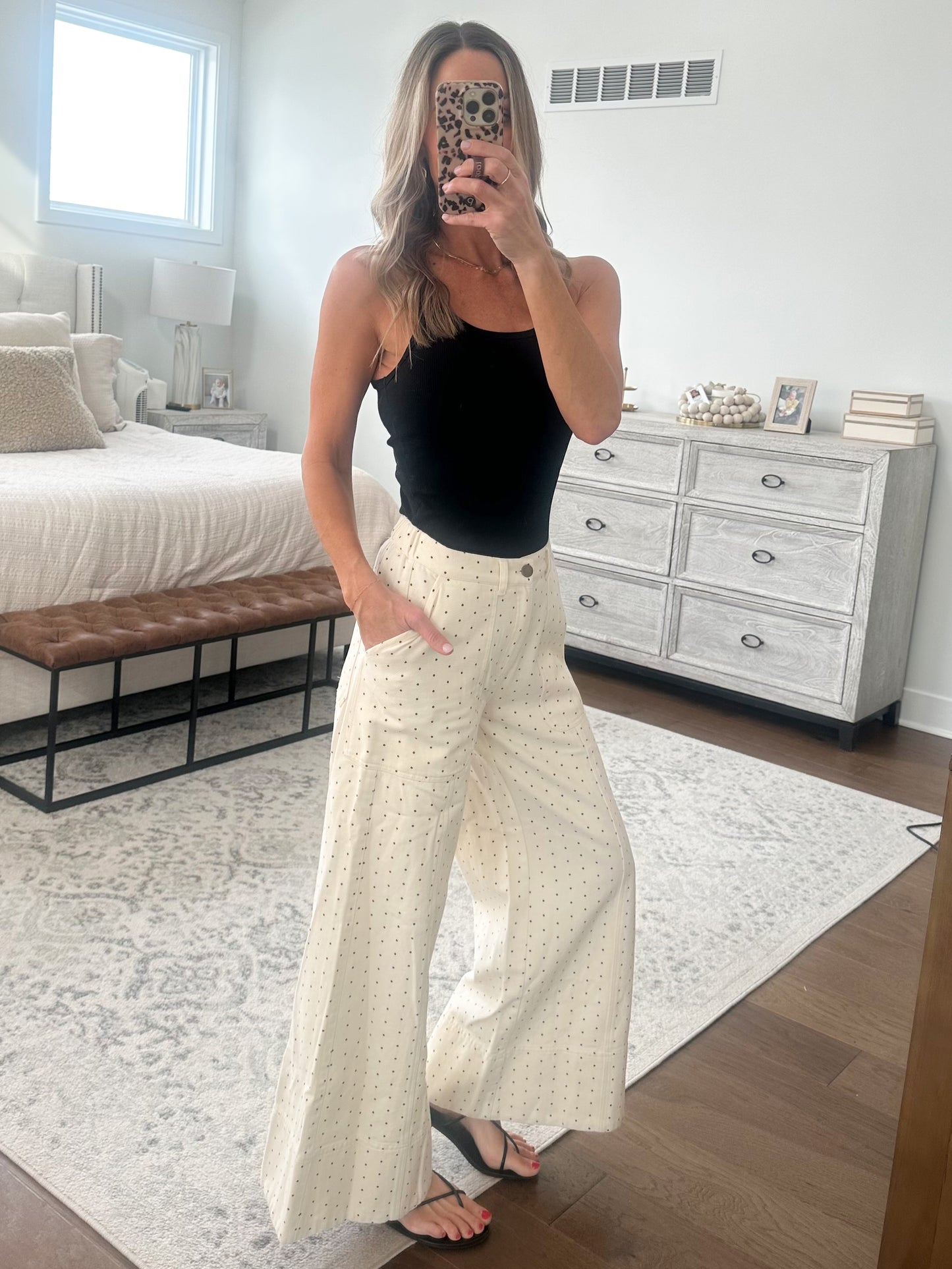 Mini Dot Printed Jeans