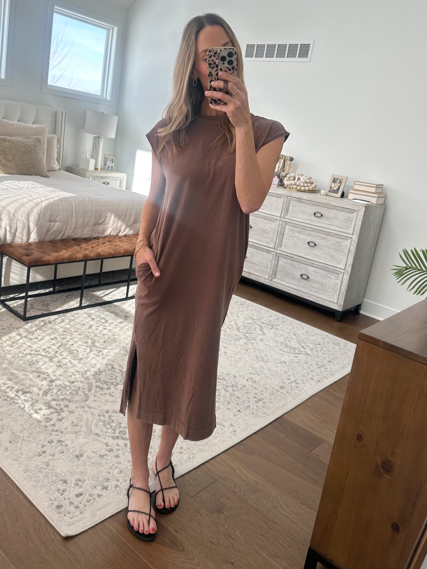 T Shirt Maxi- Chocolate