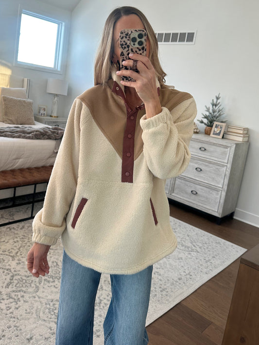 Two Tone Fleece- Taupe