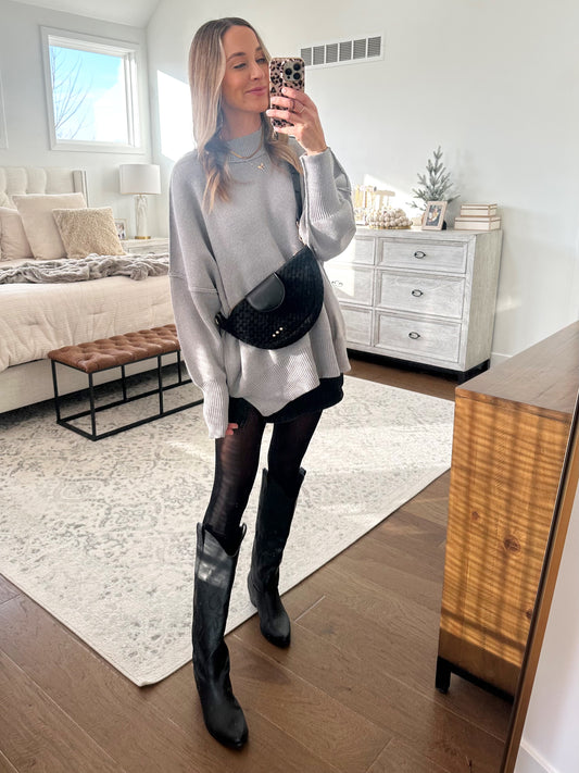 Oversized Sweater- Grey