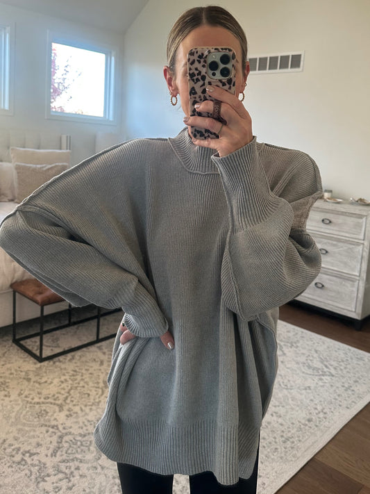Oversized Sweater- Grey