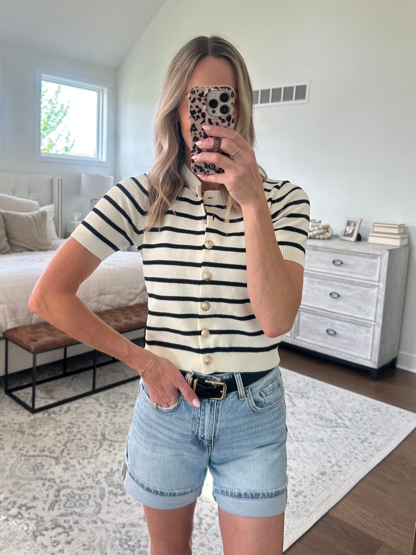 Striped Knit Cardigan