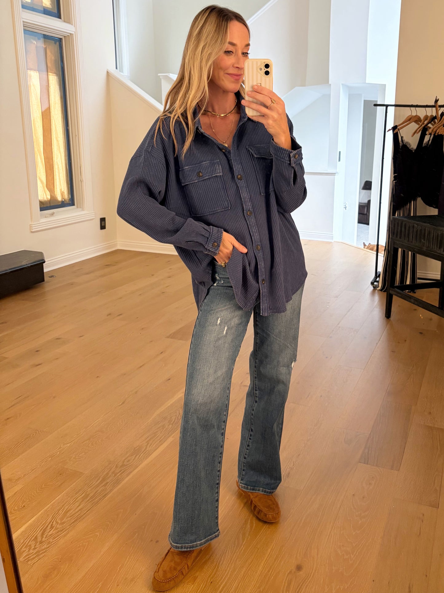 Soft Jacket- Denim Blue