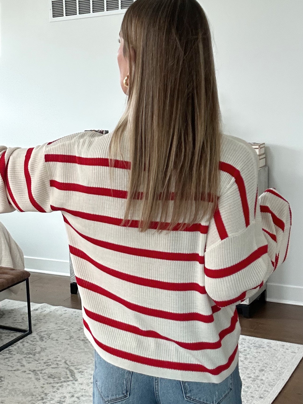 Red & Ivory Sweater