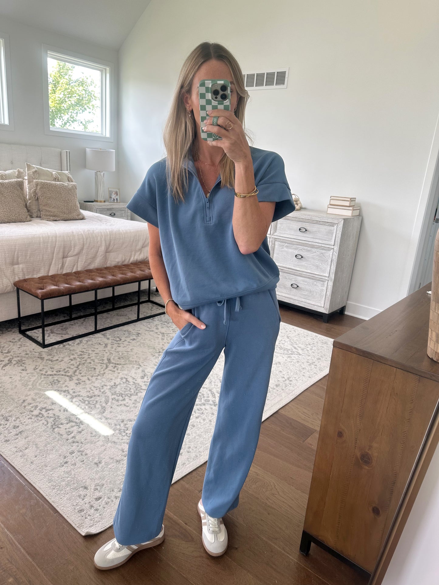 Straight Leg Lounge Pant- Blue