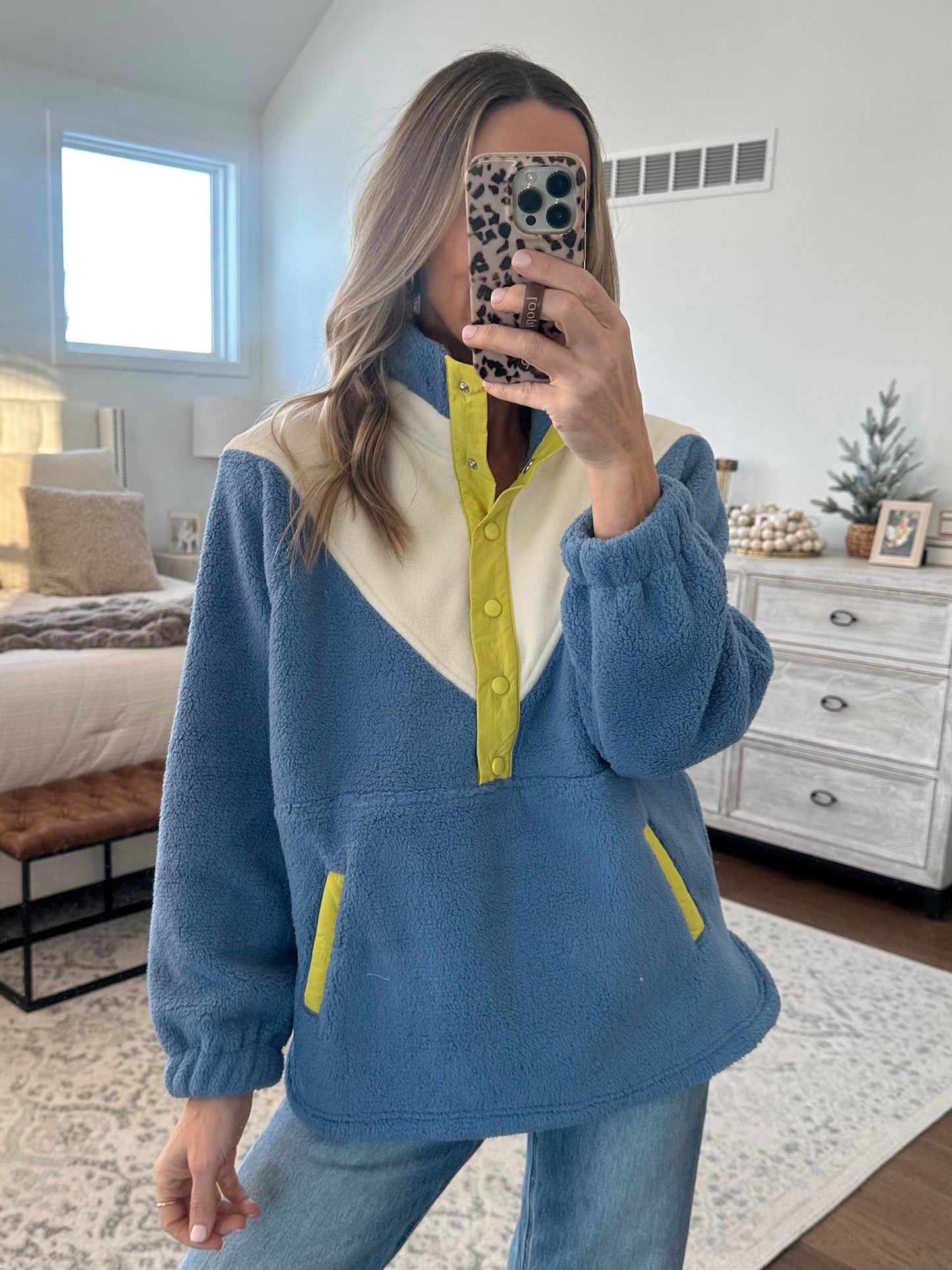 Two Tone Fleece- Blue