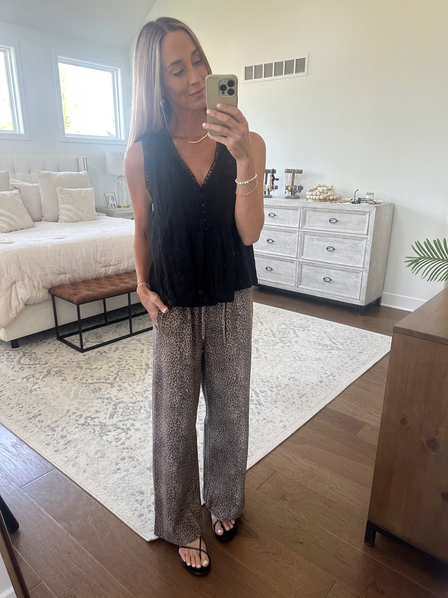 Black Pleat Blouse