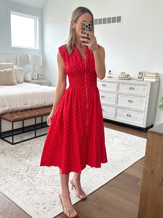 Red Polka Dot Midi