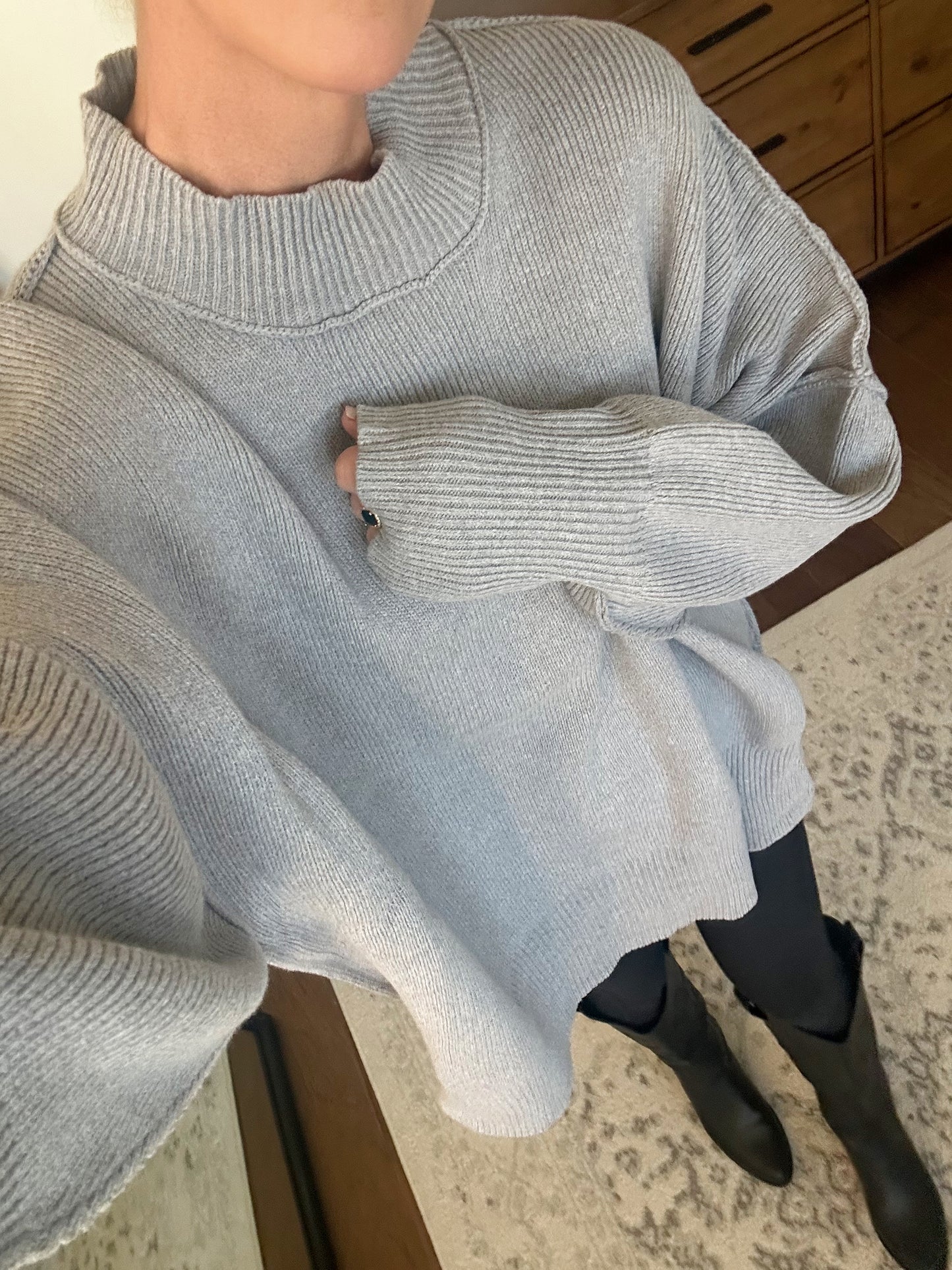 Oversized Sweater- Grey