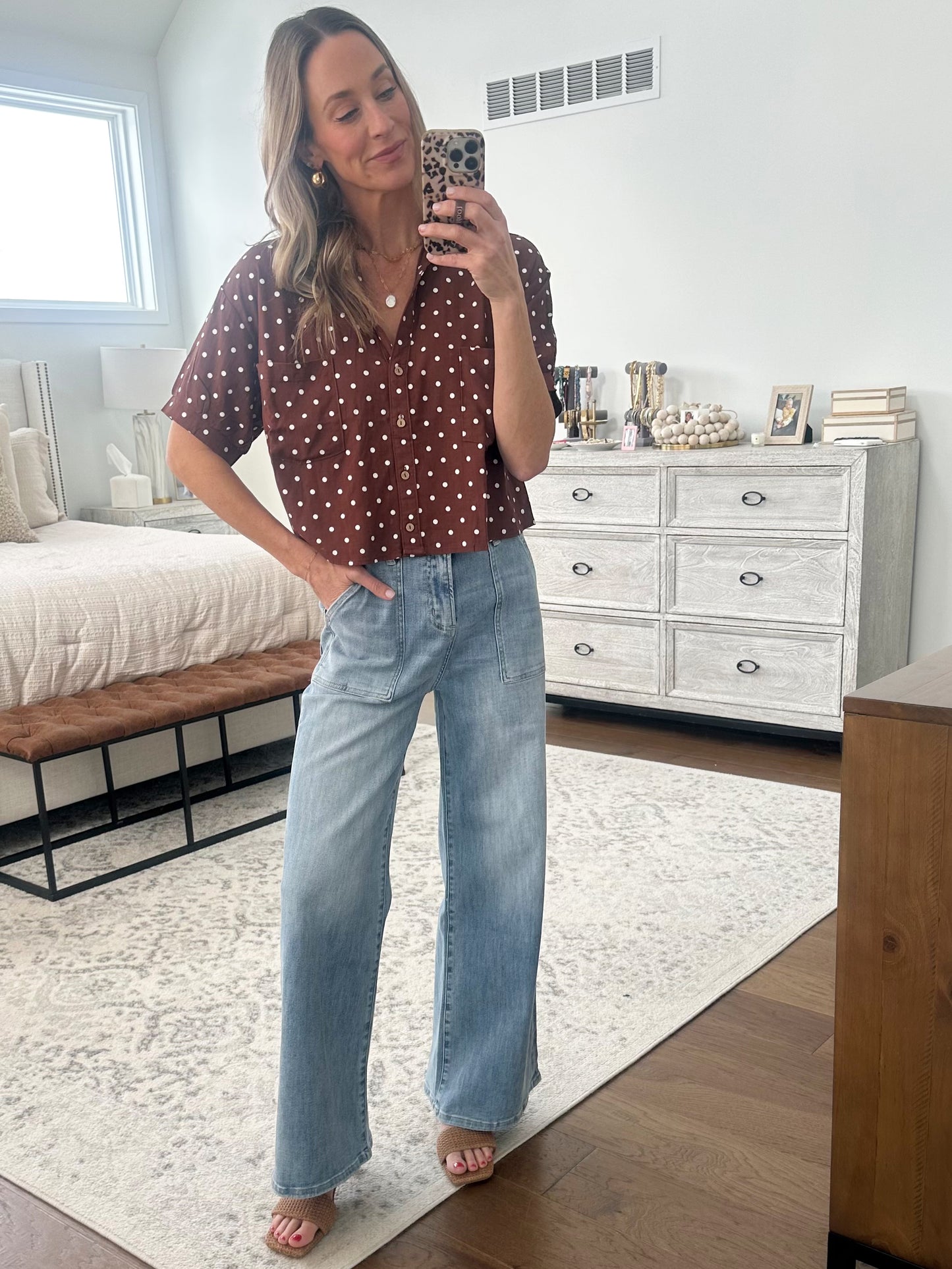 Light Wash Wide Leg Jeans