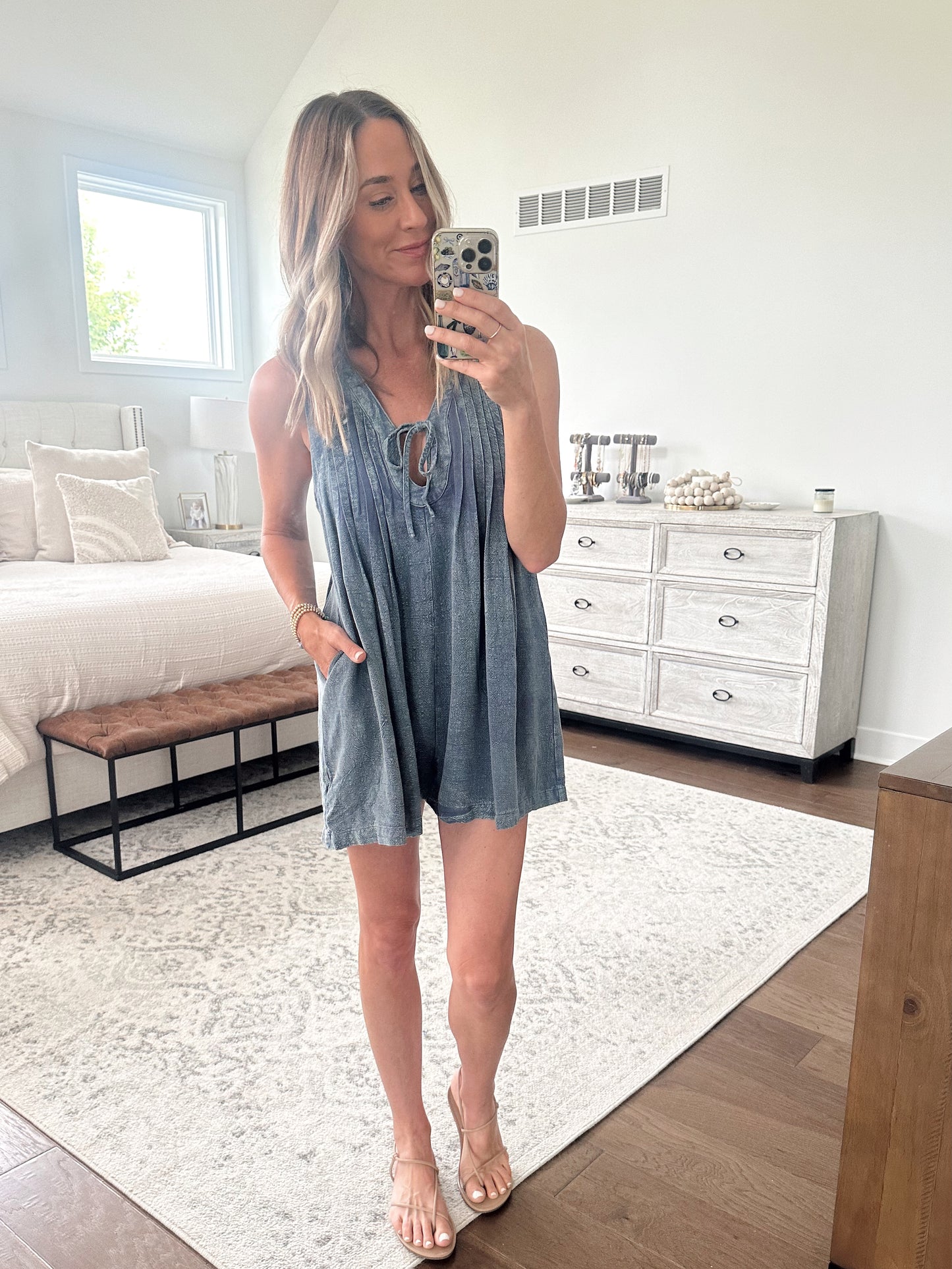 Soft Pleated Romper