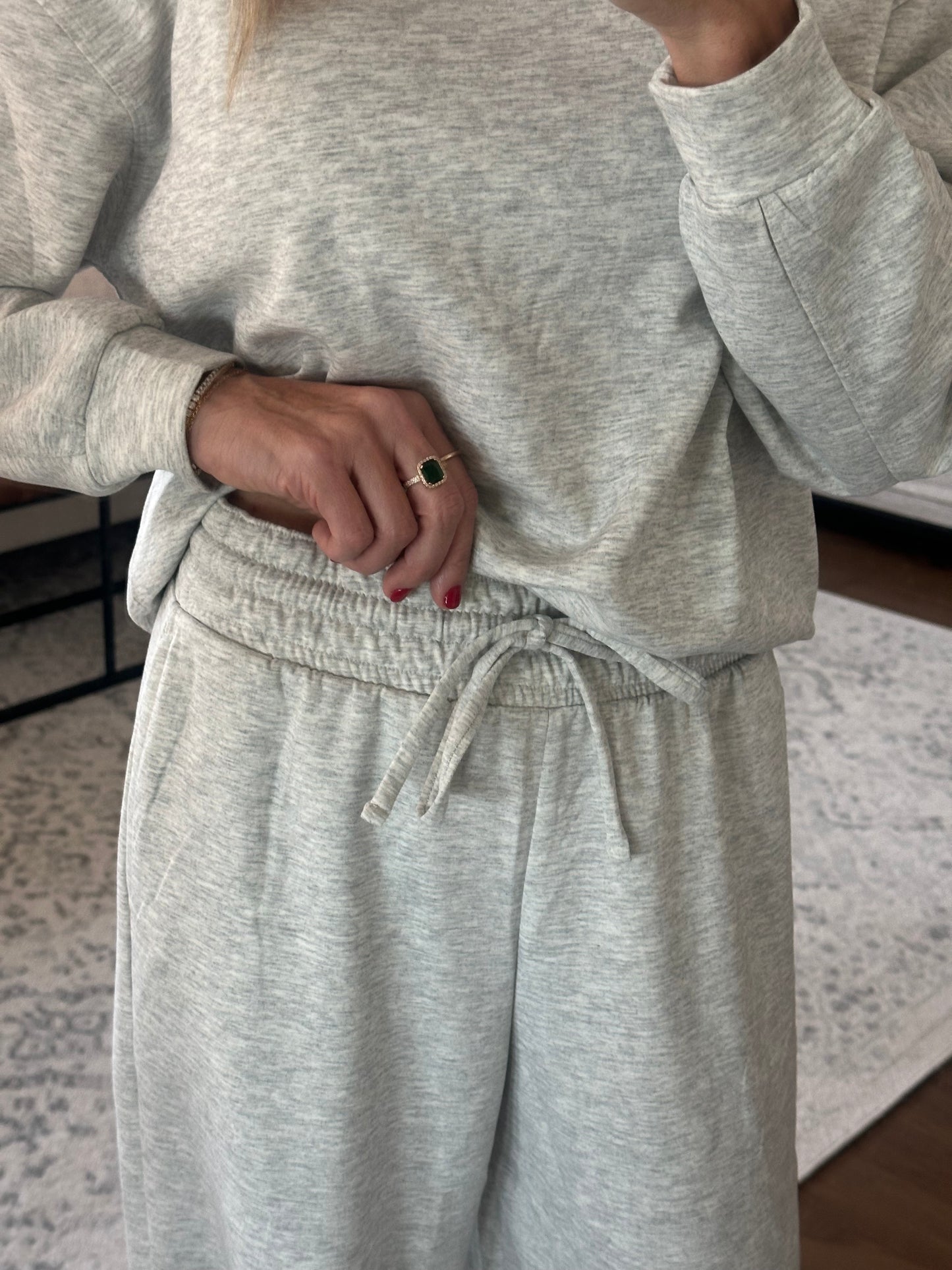 Crewneck Set- Heather Grey