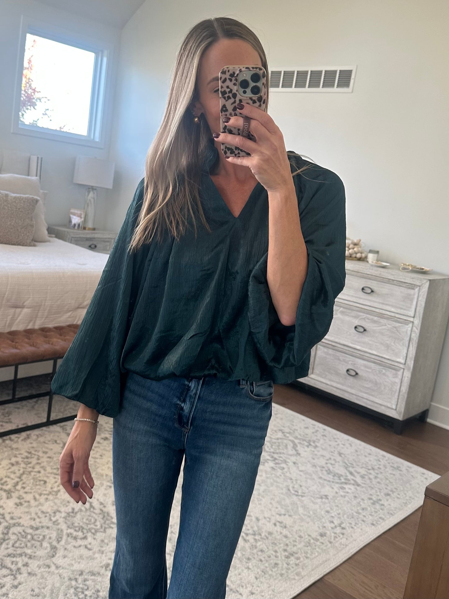 Emerald Bubble Hem Top