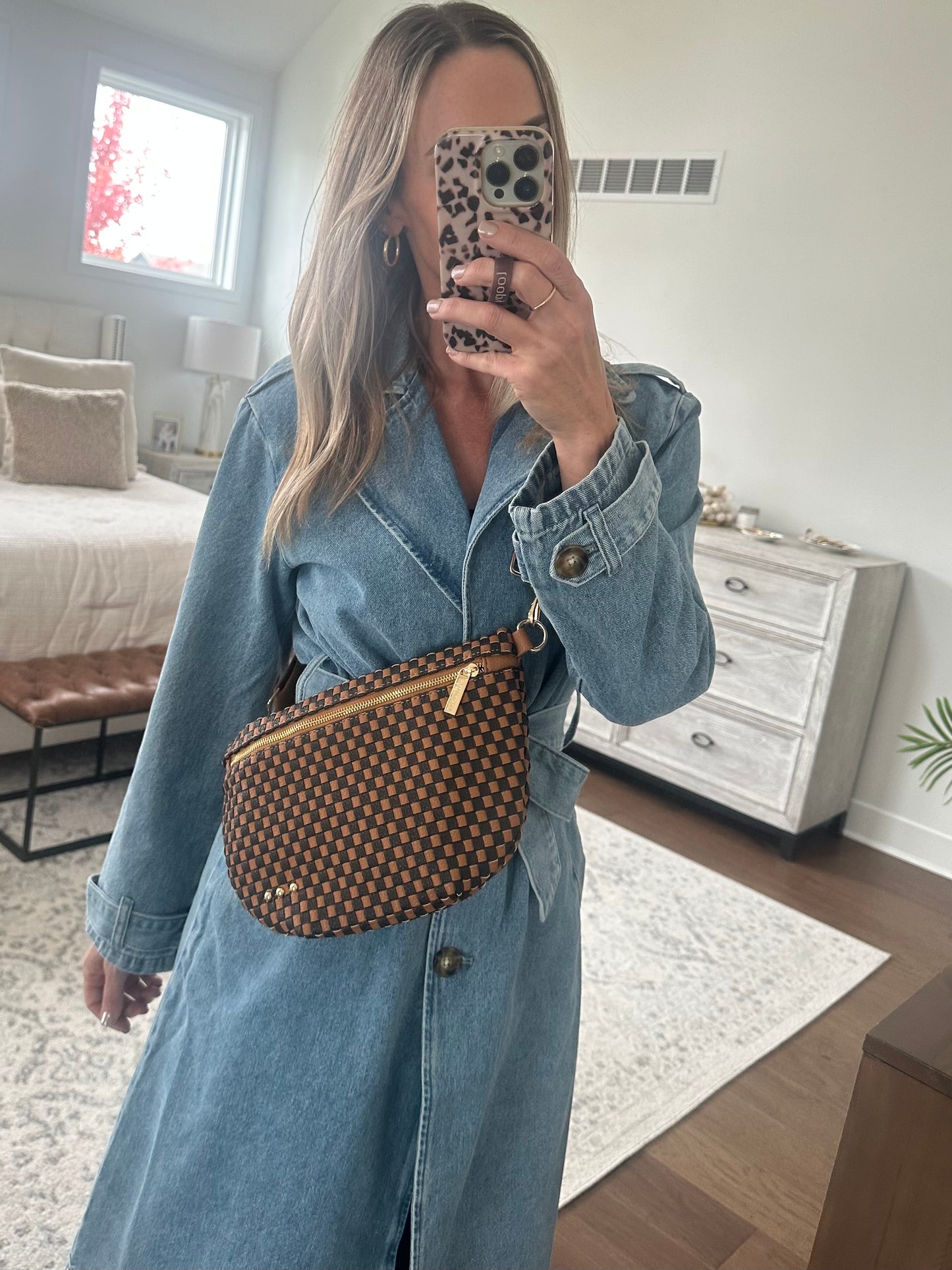 Woven Bum Bag- Checkered