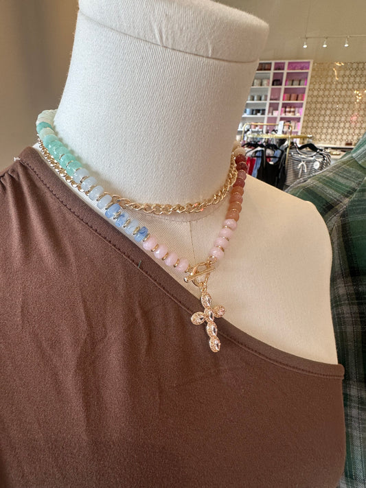 Beaded Cross Necklace