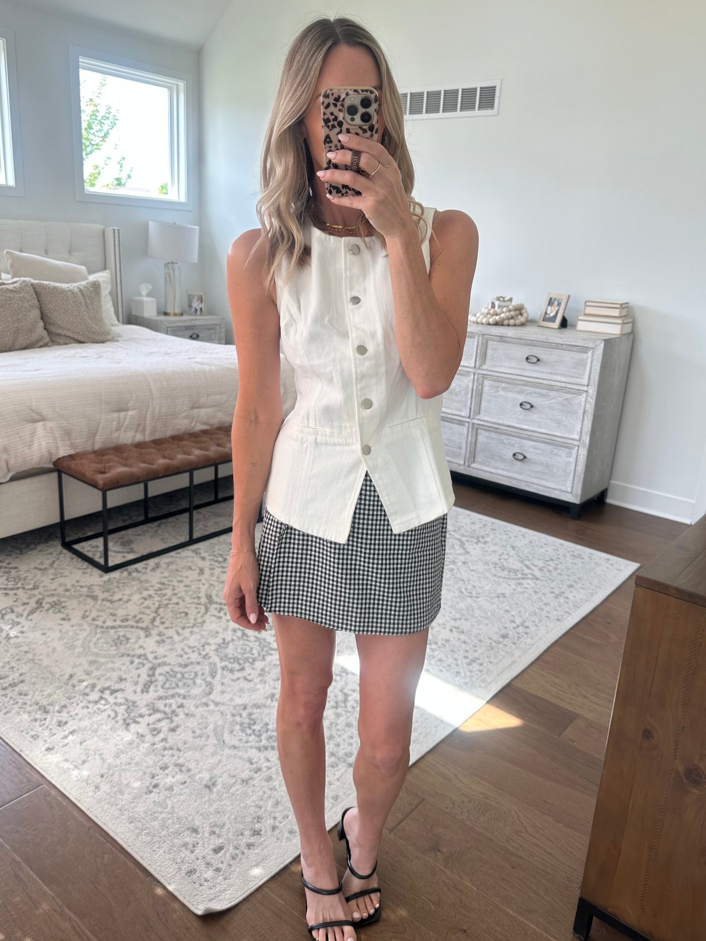 Denim Vest- Ivory