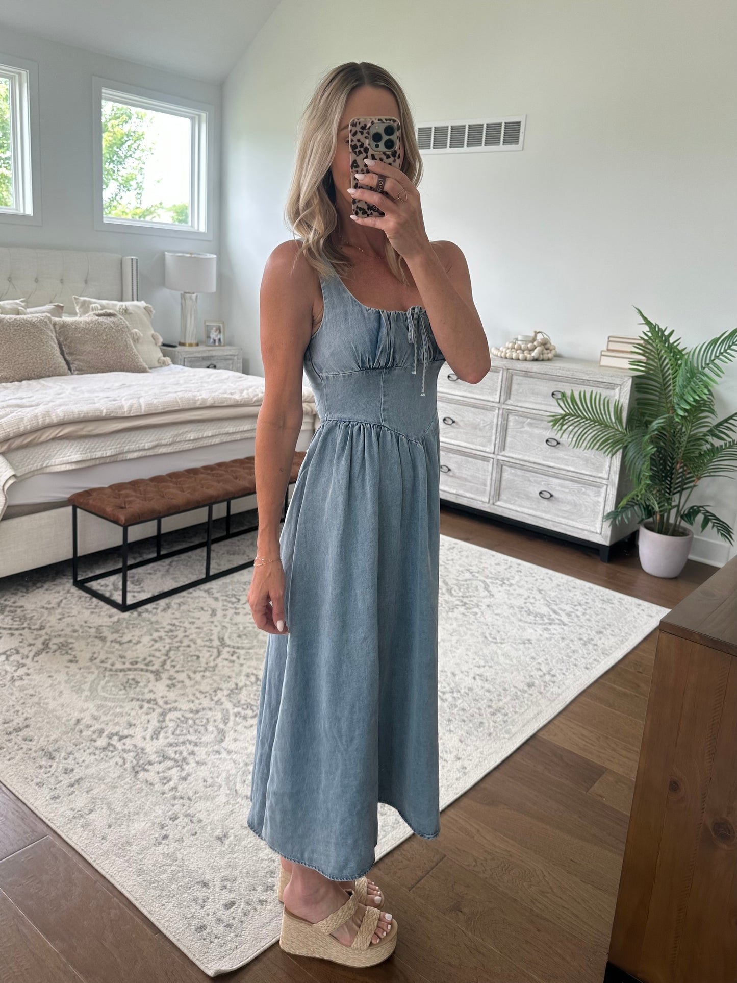 Chambray Corset Dress