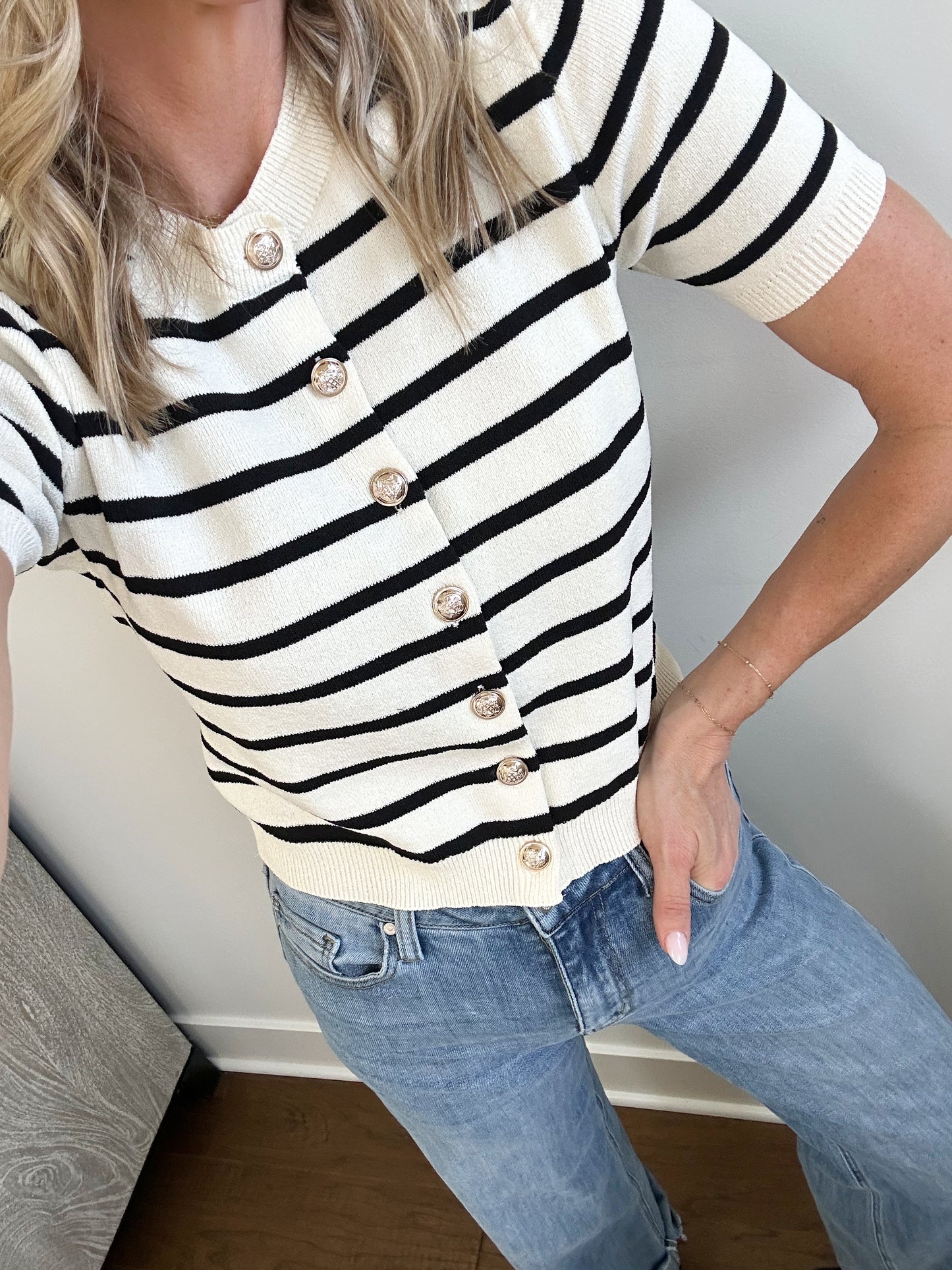 Striped Knit Cardigan