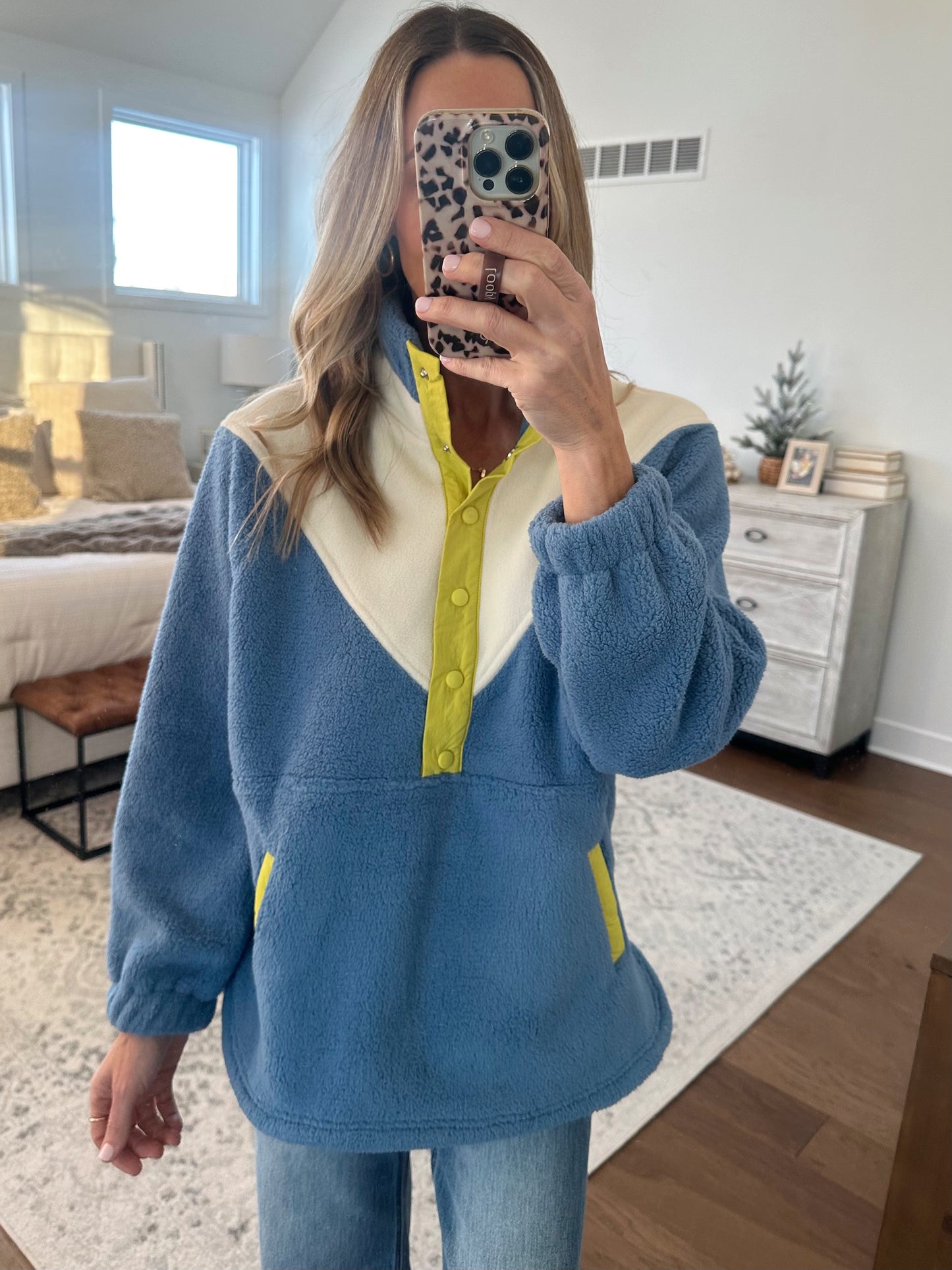 Two Tone Fleece- Blue