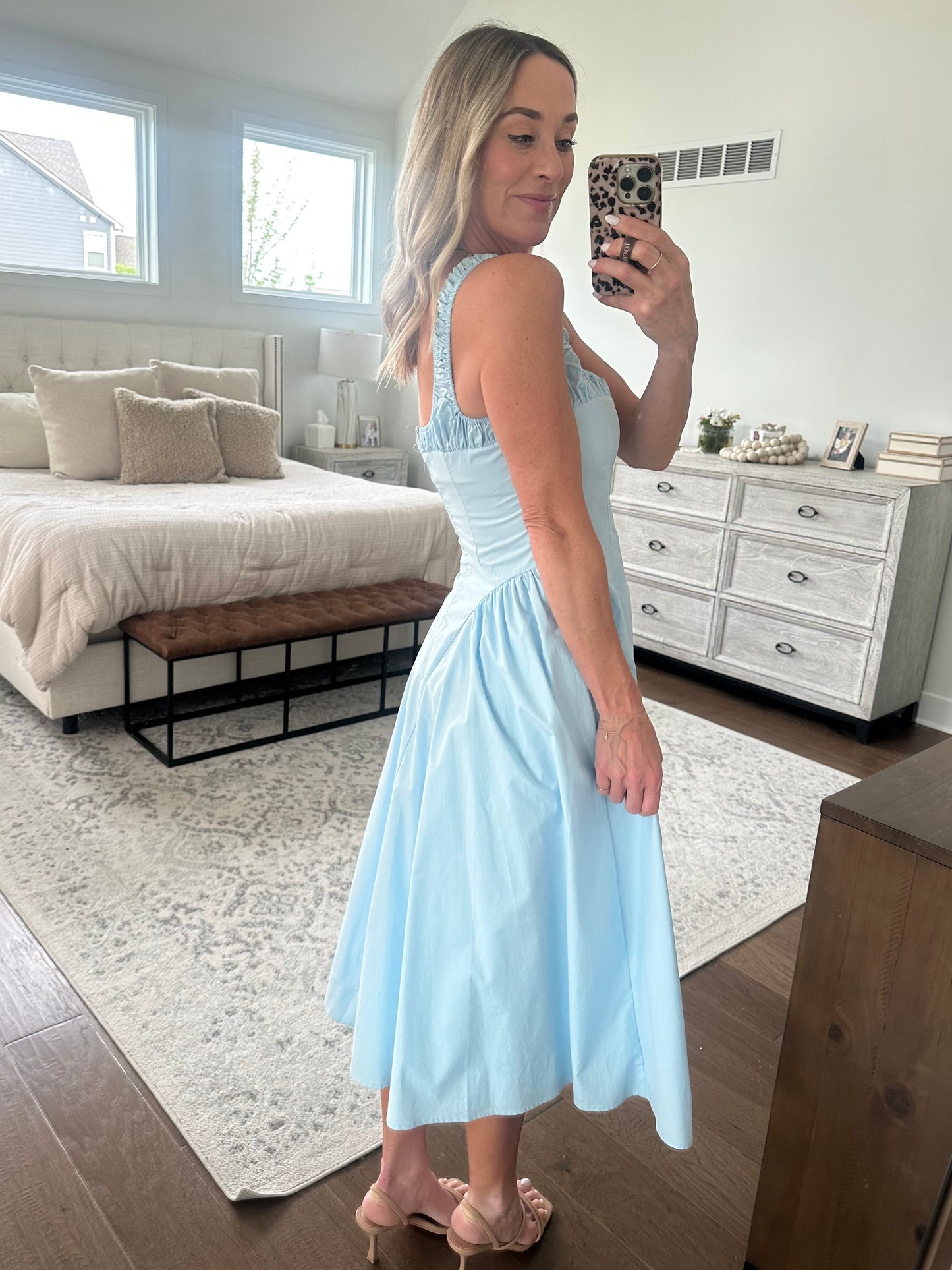 Blue Drop Waist Dress