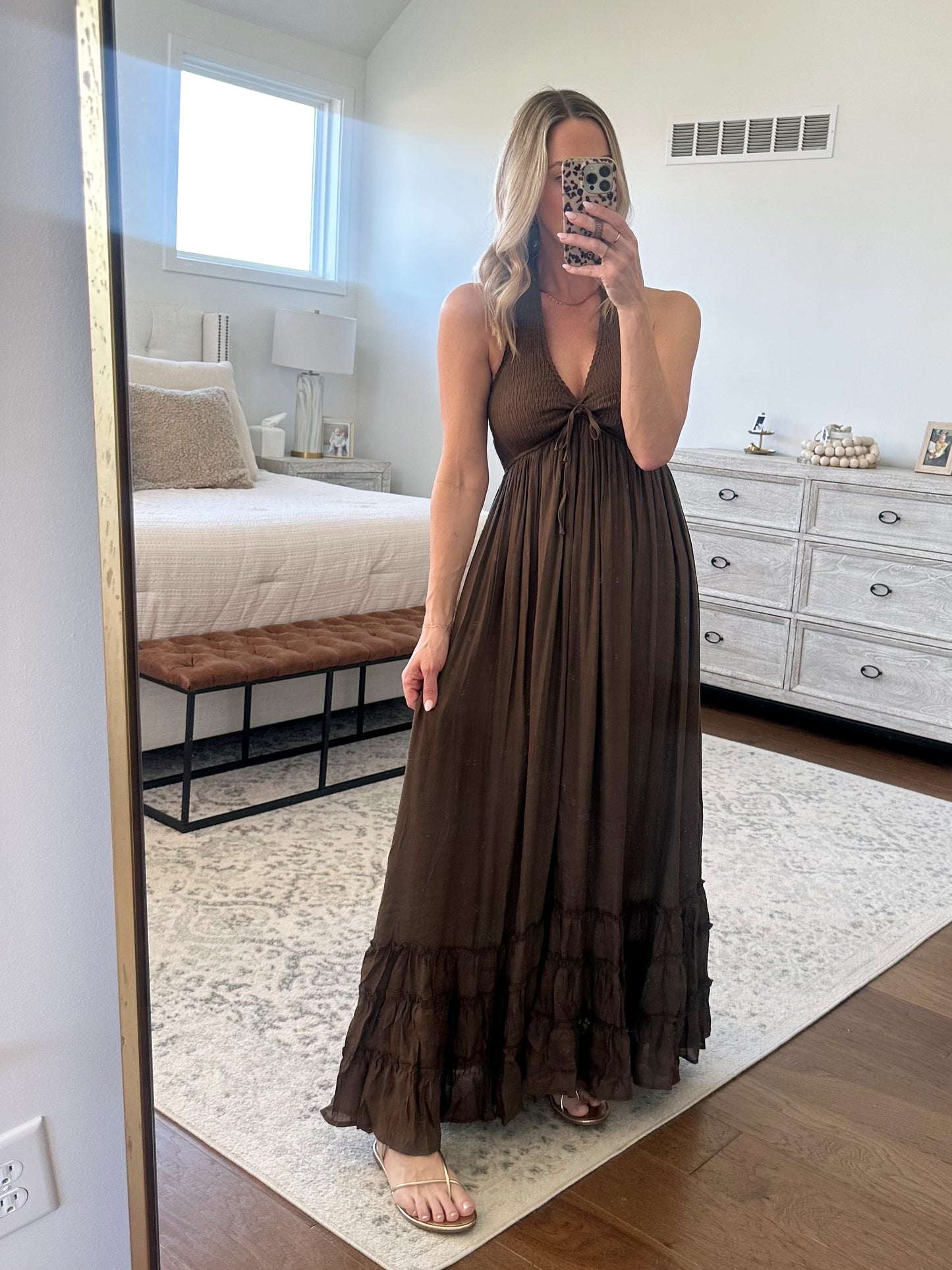 Chocolate Halter Maxi