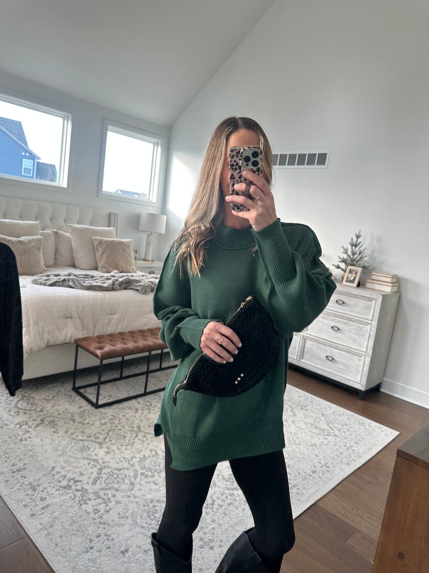 Suede Crossbody- Black