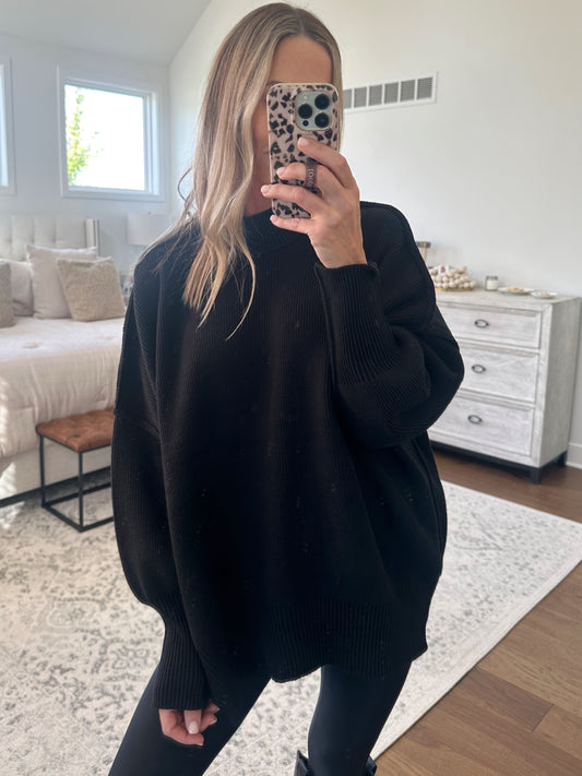 Oversized Sweater- Black