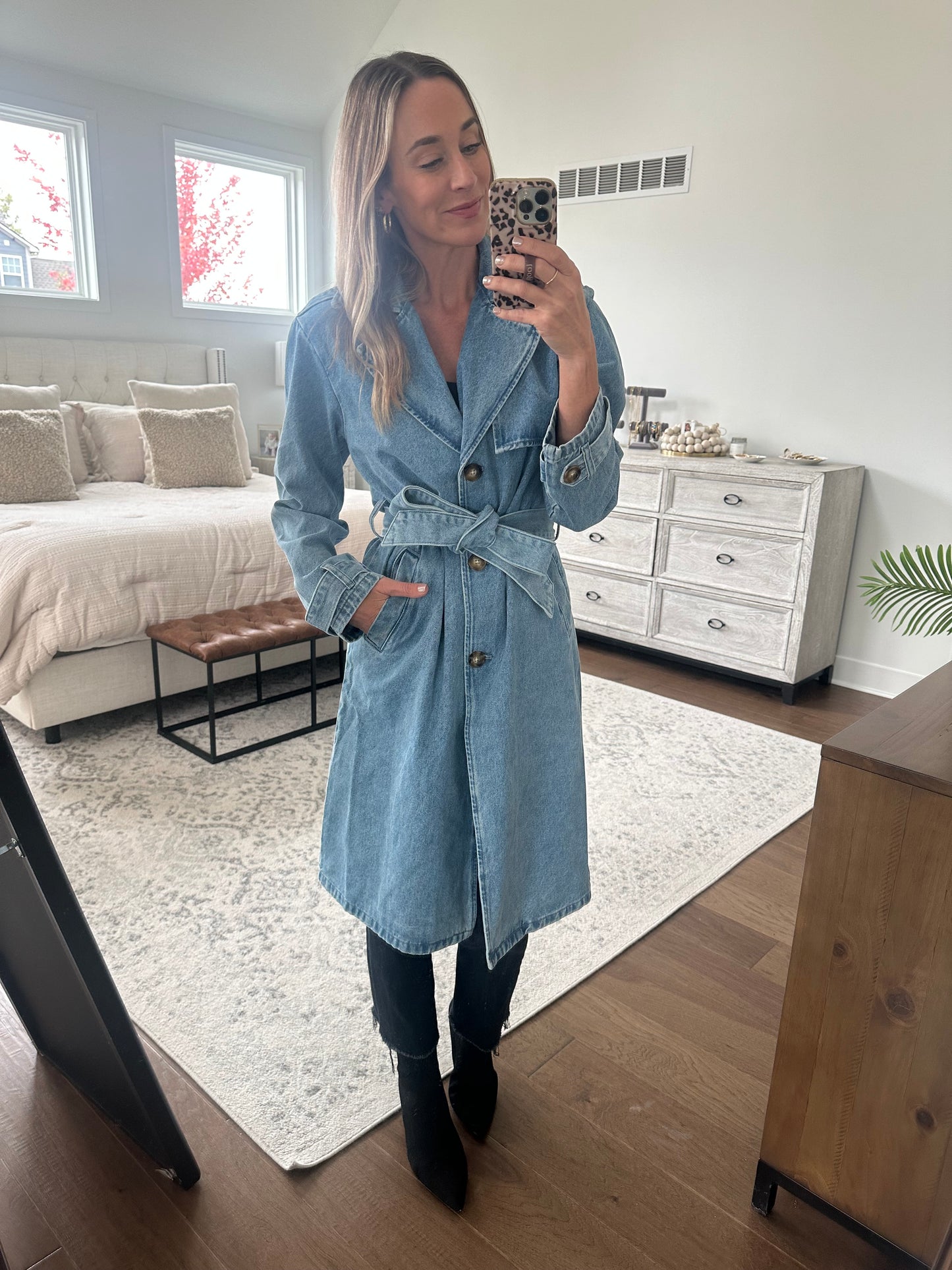 Denim Trench Coat