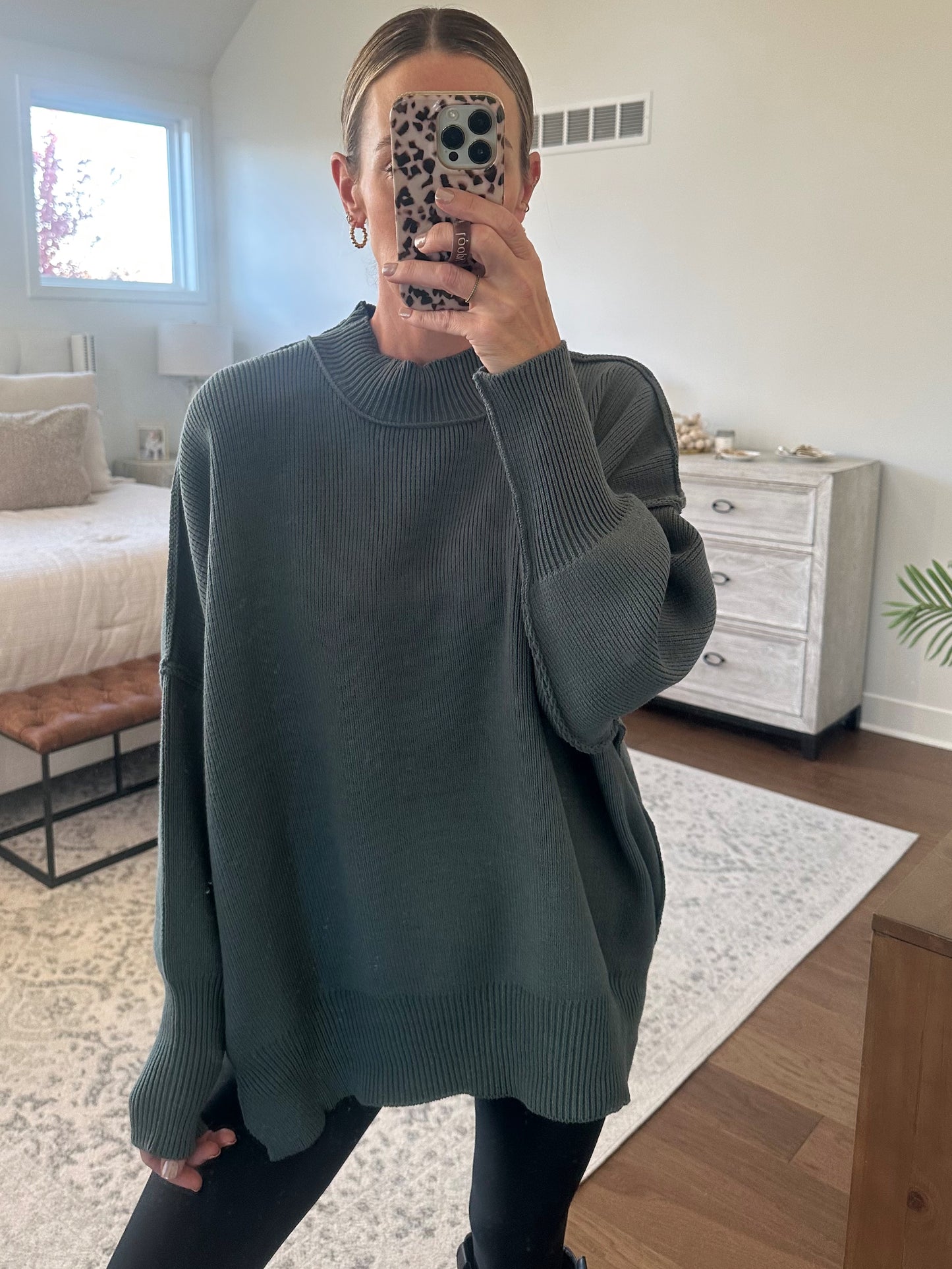 Oversized Sweater- Jade