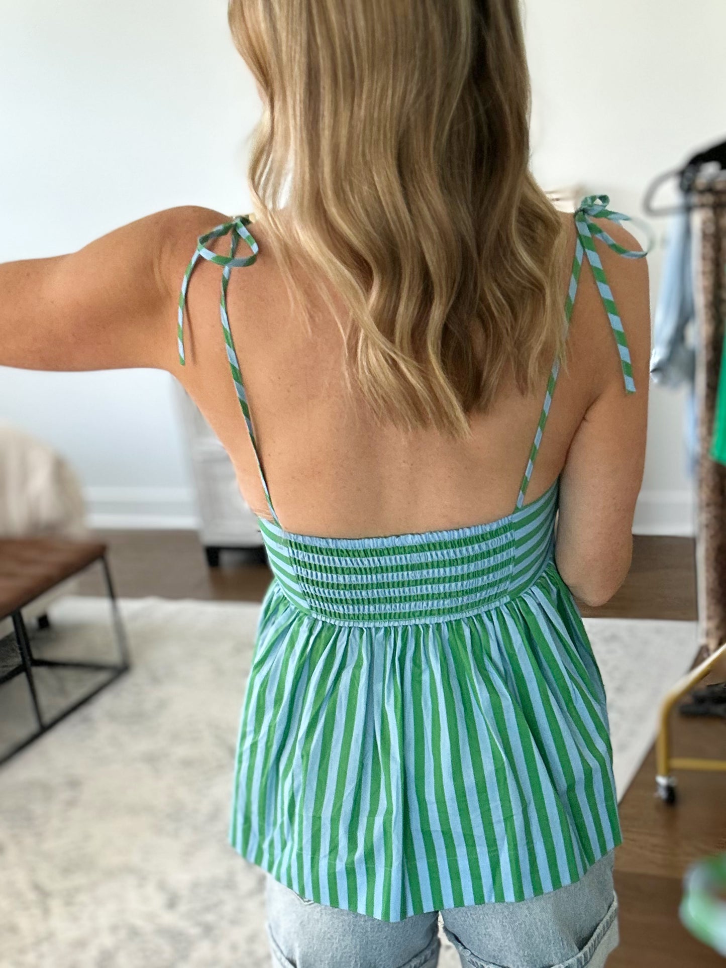 Green & Blue Tie Tank
