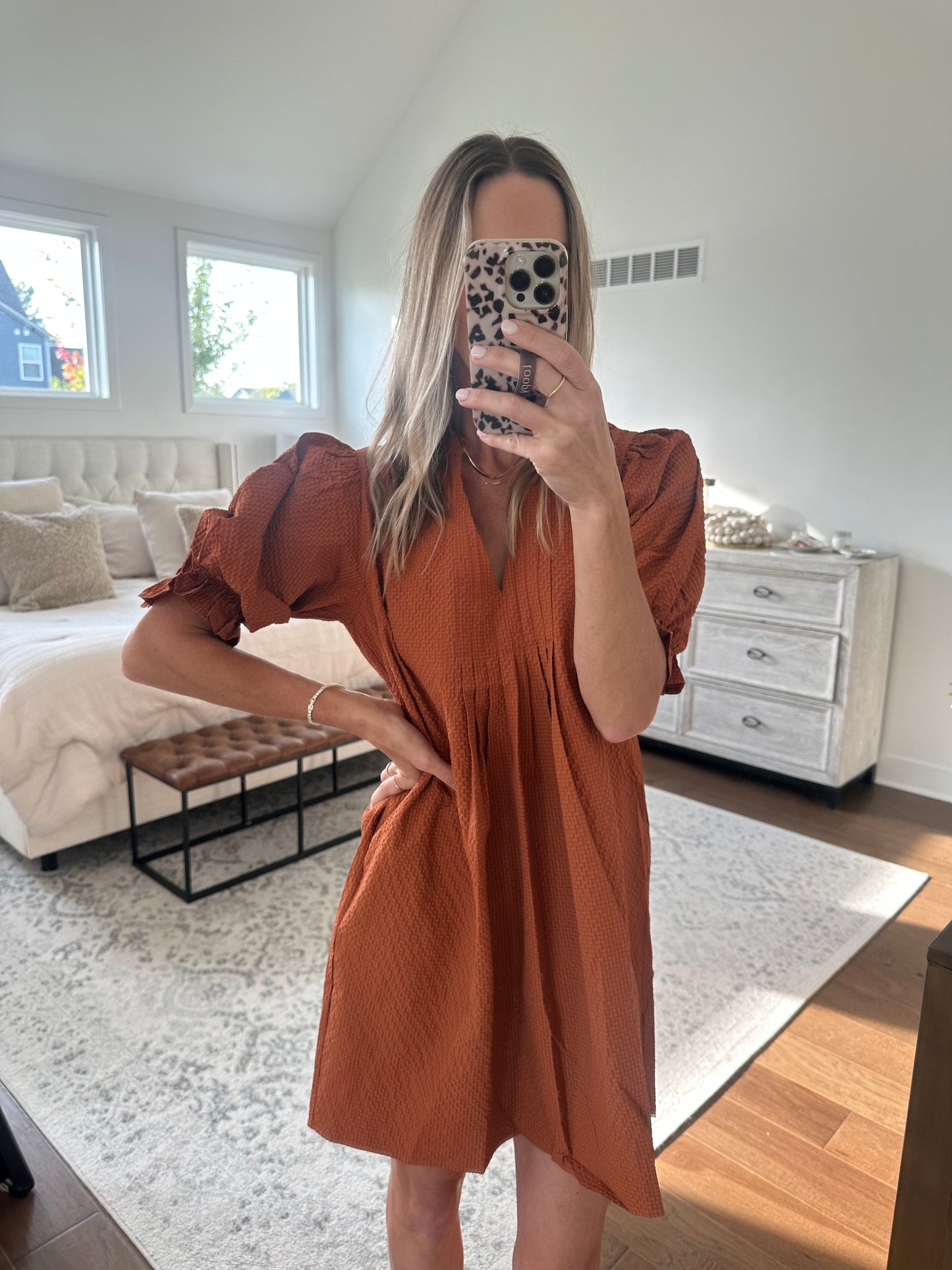 Rust Mini Dress