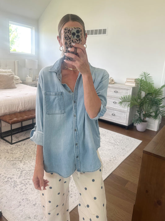 Oversized Denim Shirt