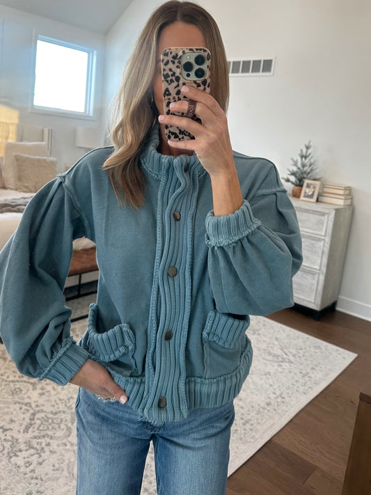 Cardi Jacket- Blue
