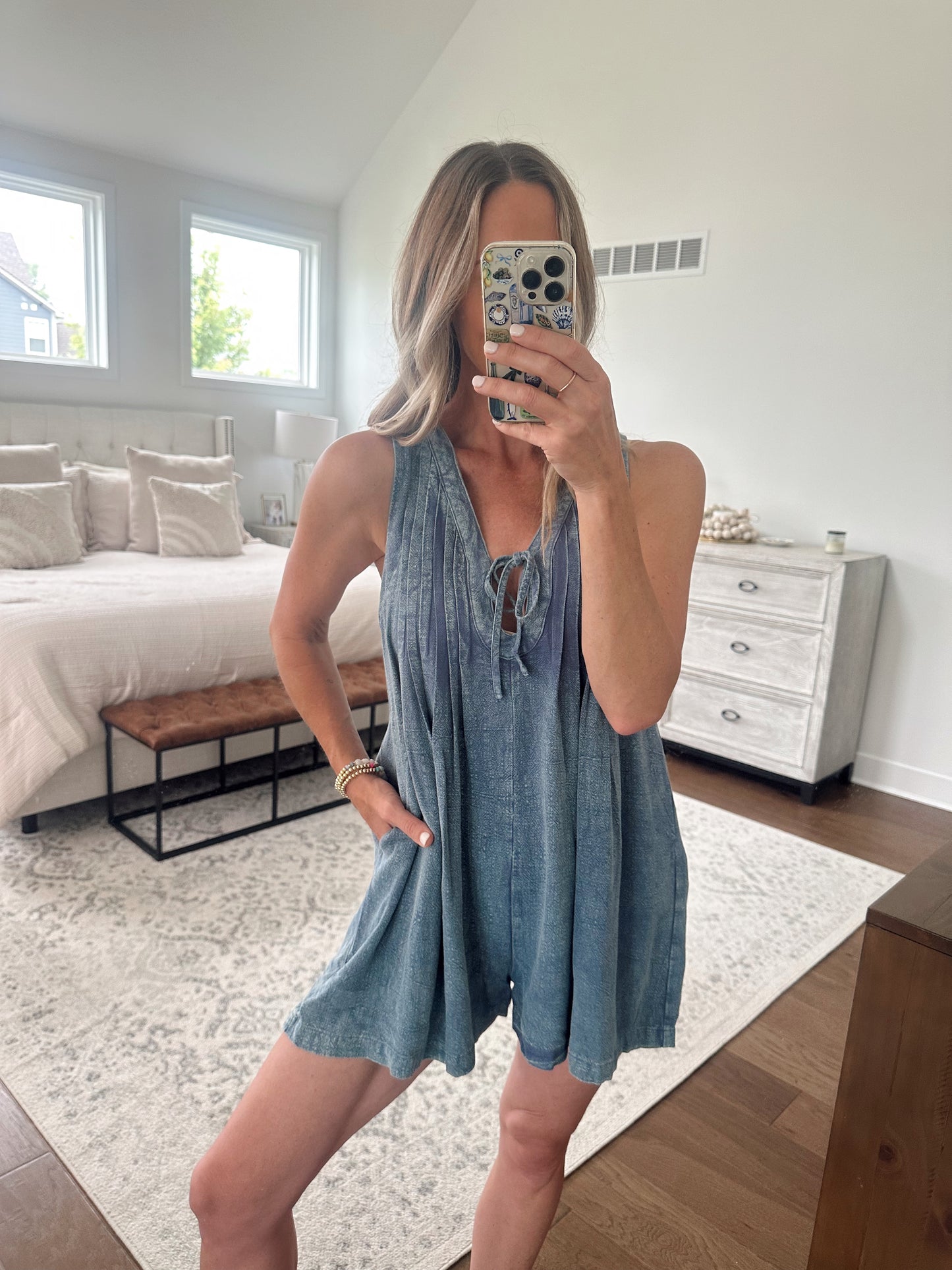 Soft Pleated Romper