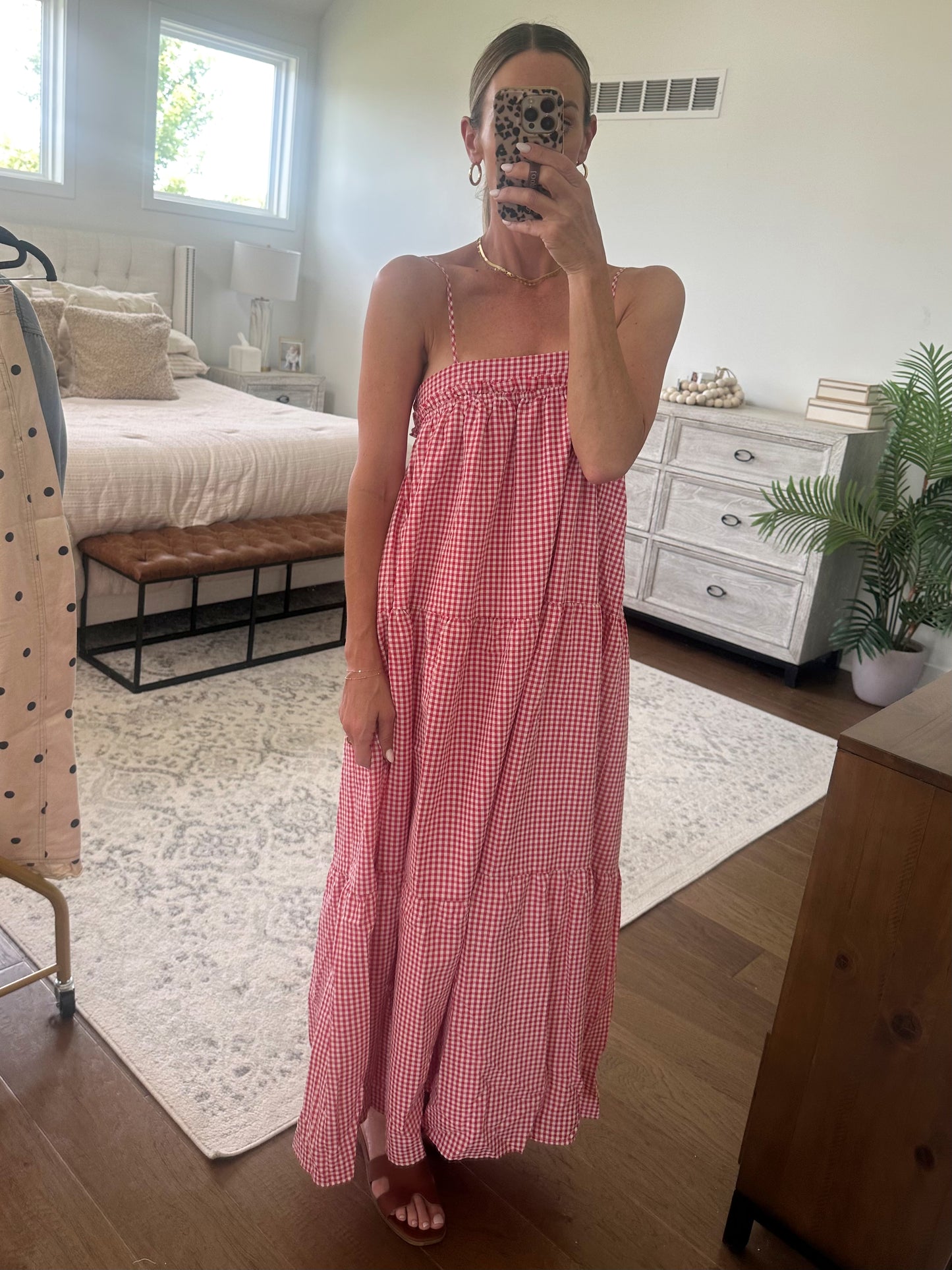 Bow Tie Gingham Dress