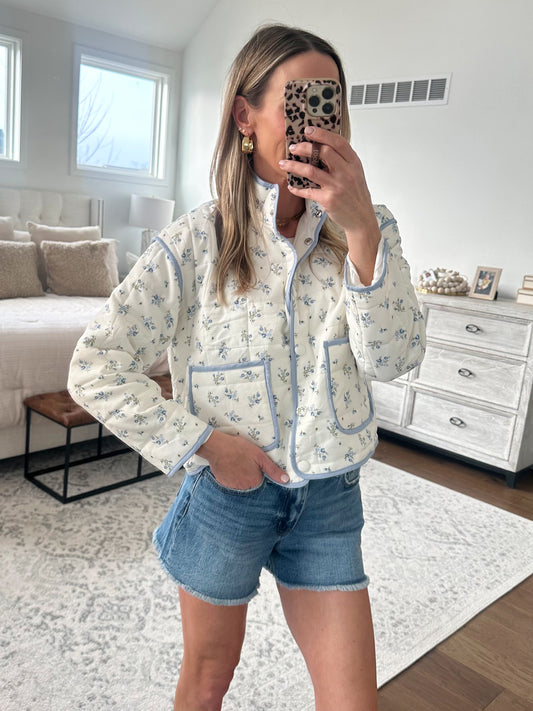 Quilted Floral Jacket