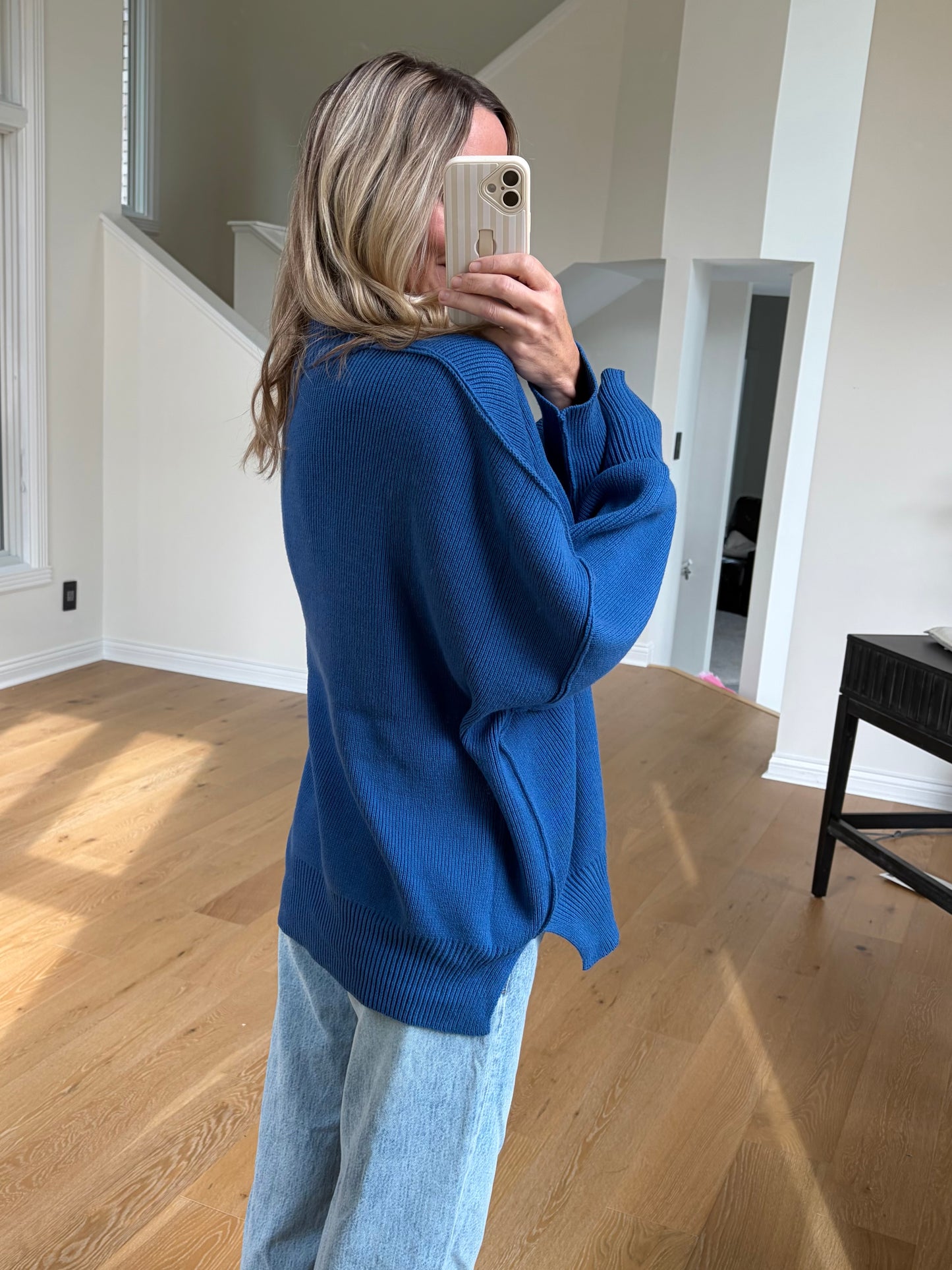 Oversized Sweater-Royal Blue